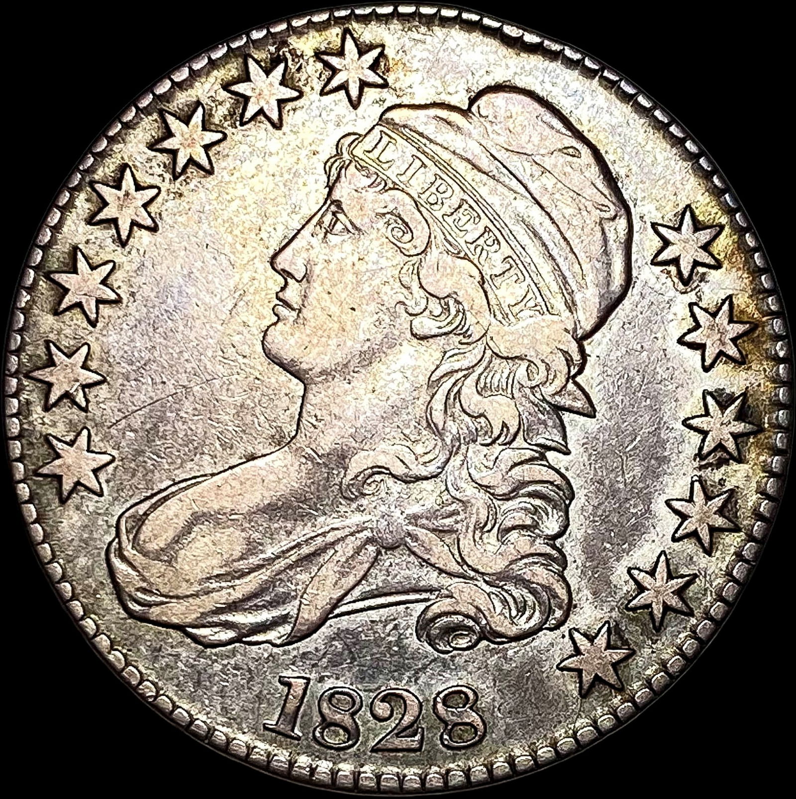 1828 Capped Bust Half Dollar NEARLY UNCIRCULATED (1 of 2)
