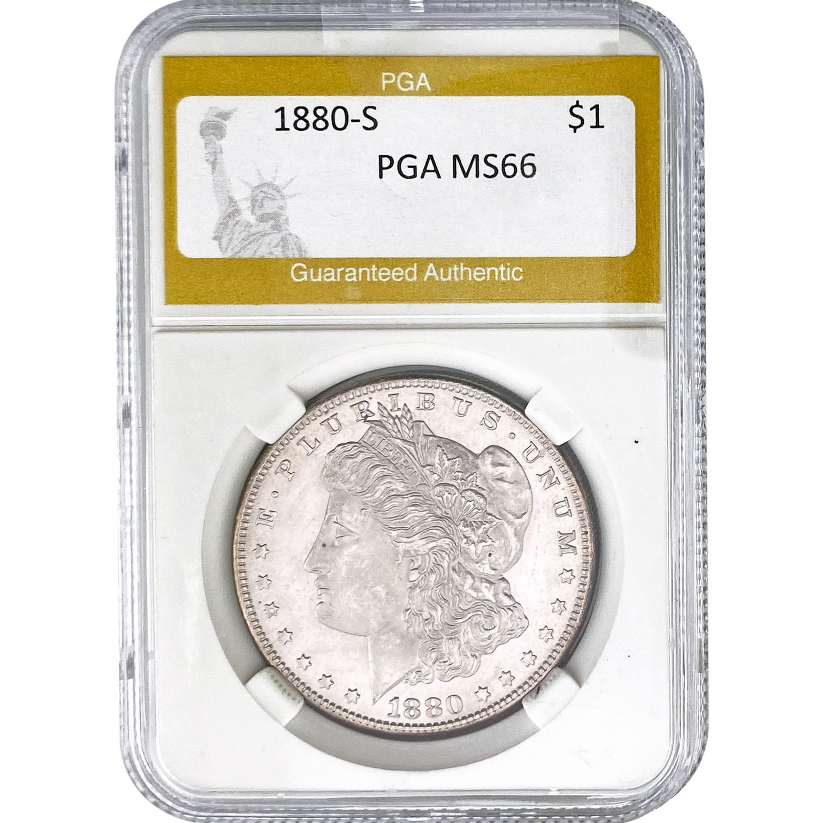 1880-S Morgan Silver Dollar PGA MS66 PL (1 of 2)