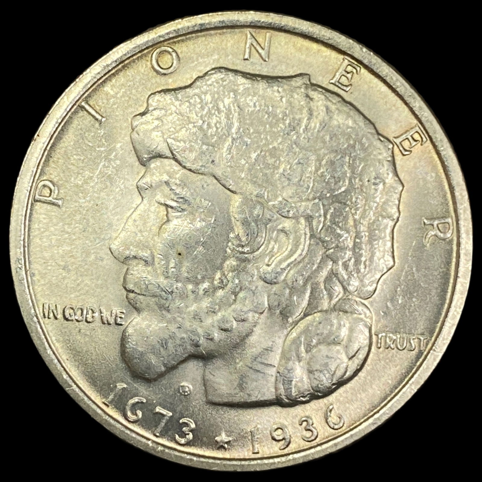 1936 Silver Elgin Half Dollar CHOICE BU (1 of 2)