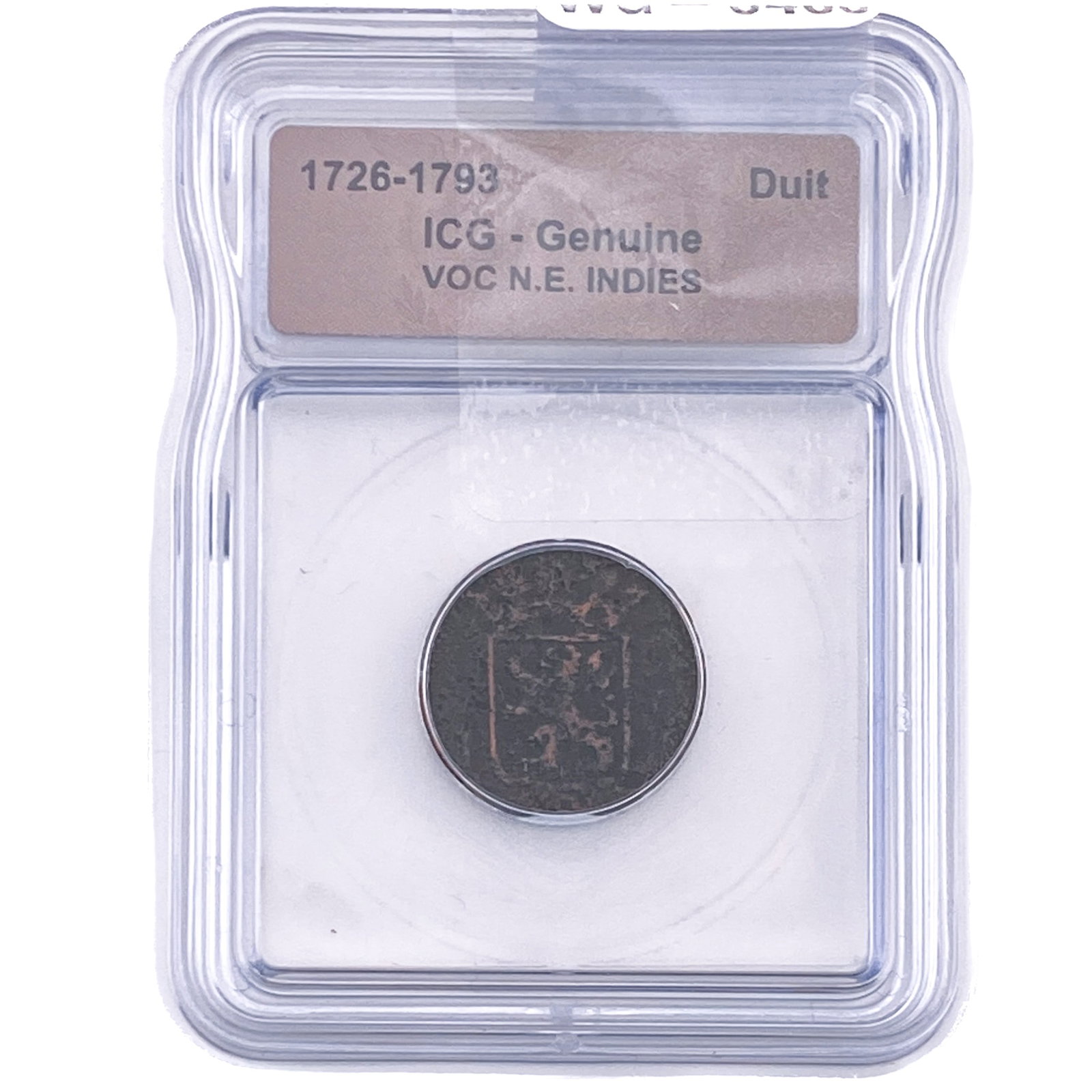 VOC N.E. INDIES Duit ICG Genuine: VOC N.E. INDIES Duit ICG Genuine