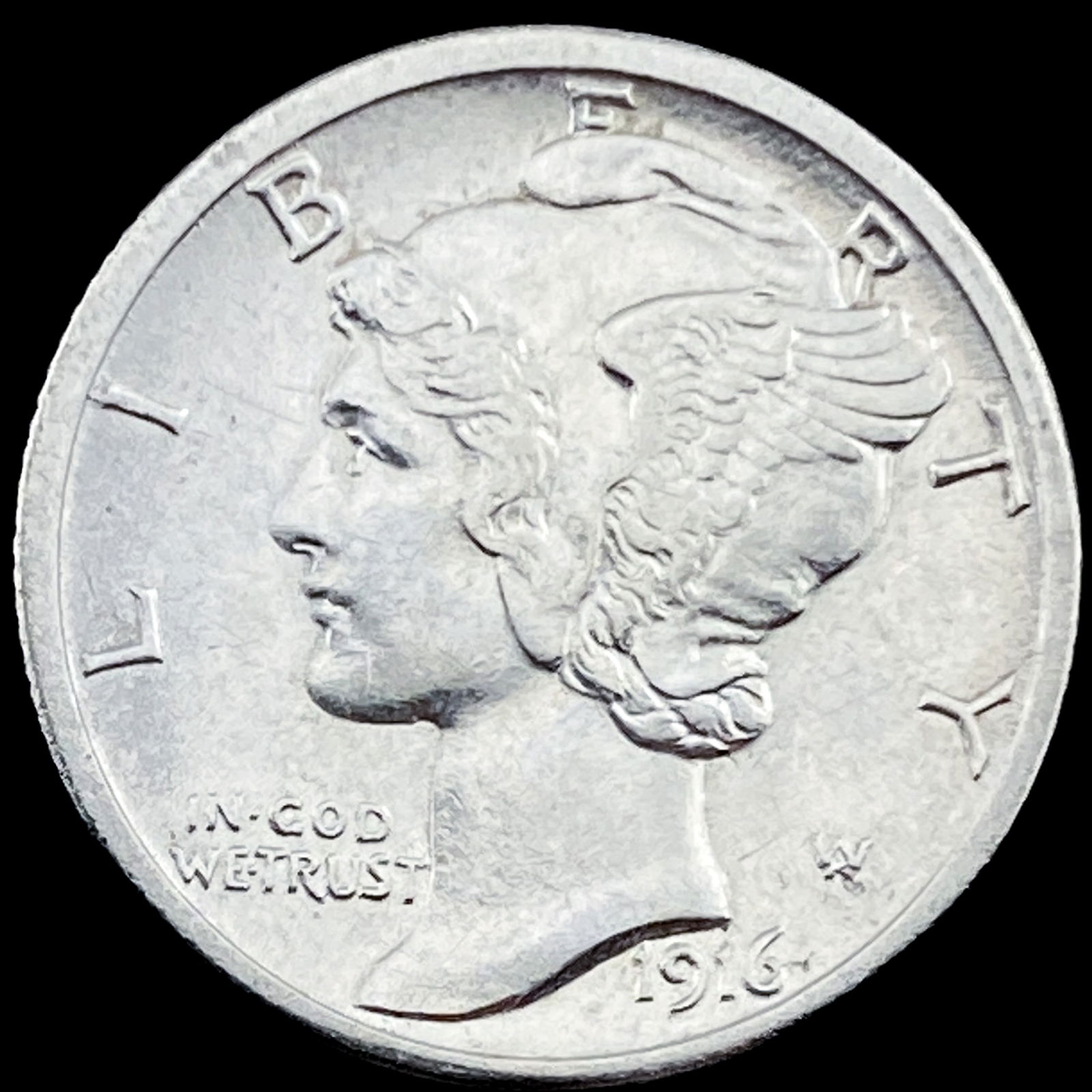 1916-S Silver Mercury Dime UNCIRCULATED (1 of 2)