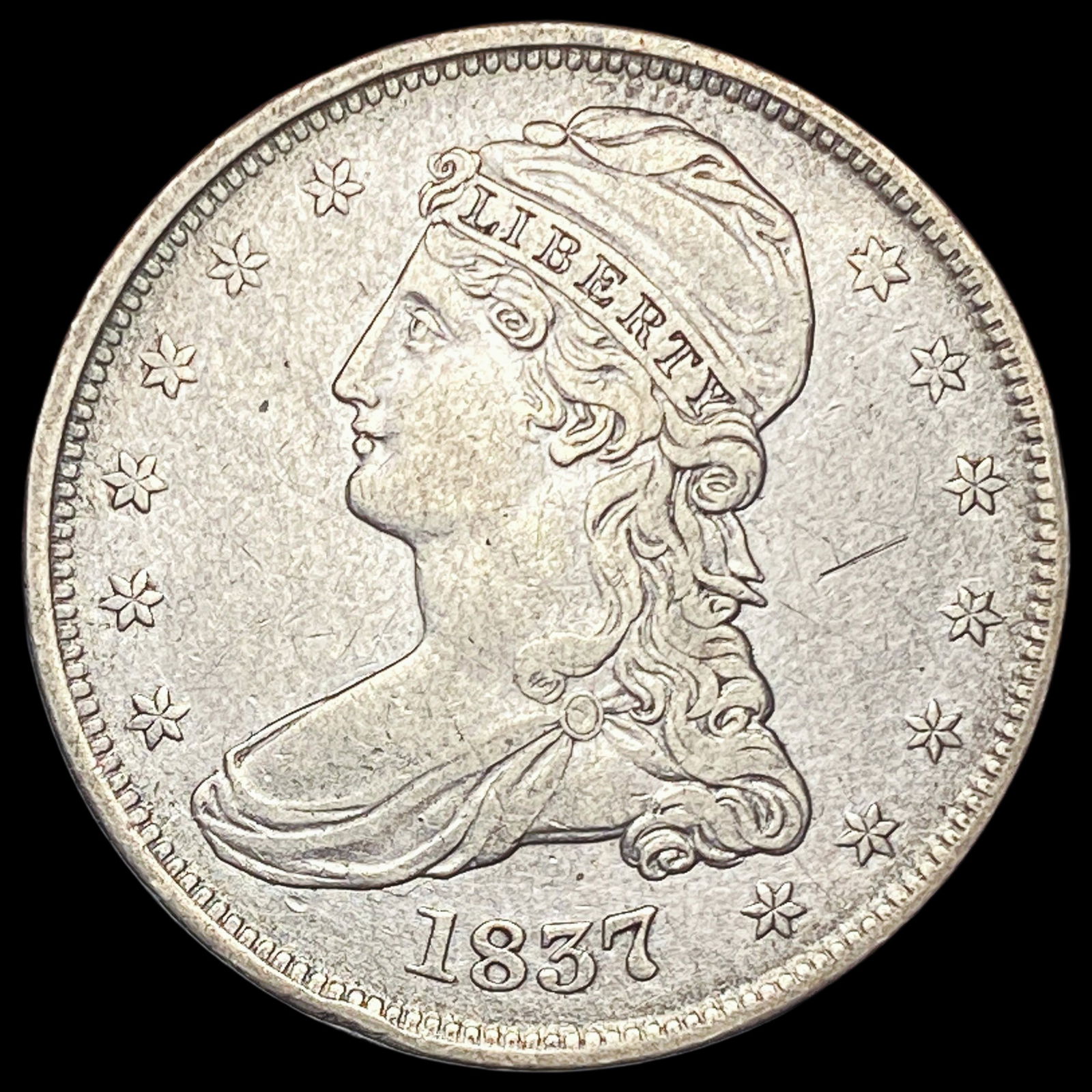 1837 Capped Bust Half Dollar NEARLY UNCIRCULATED (1 of 2)