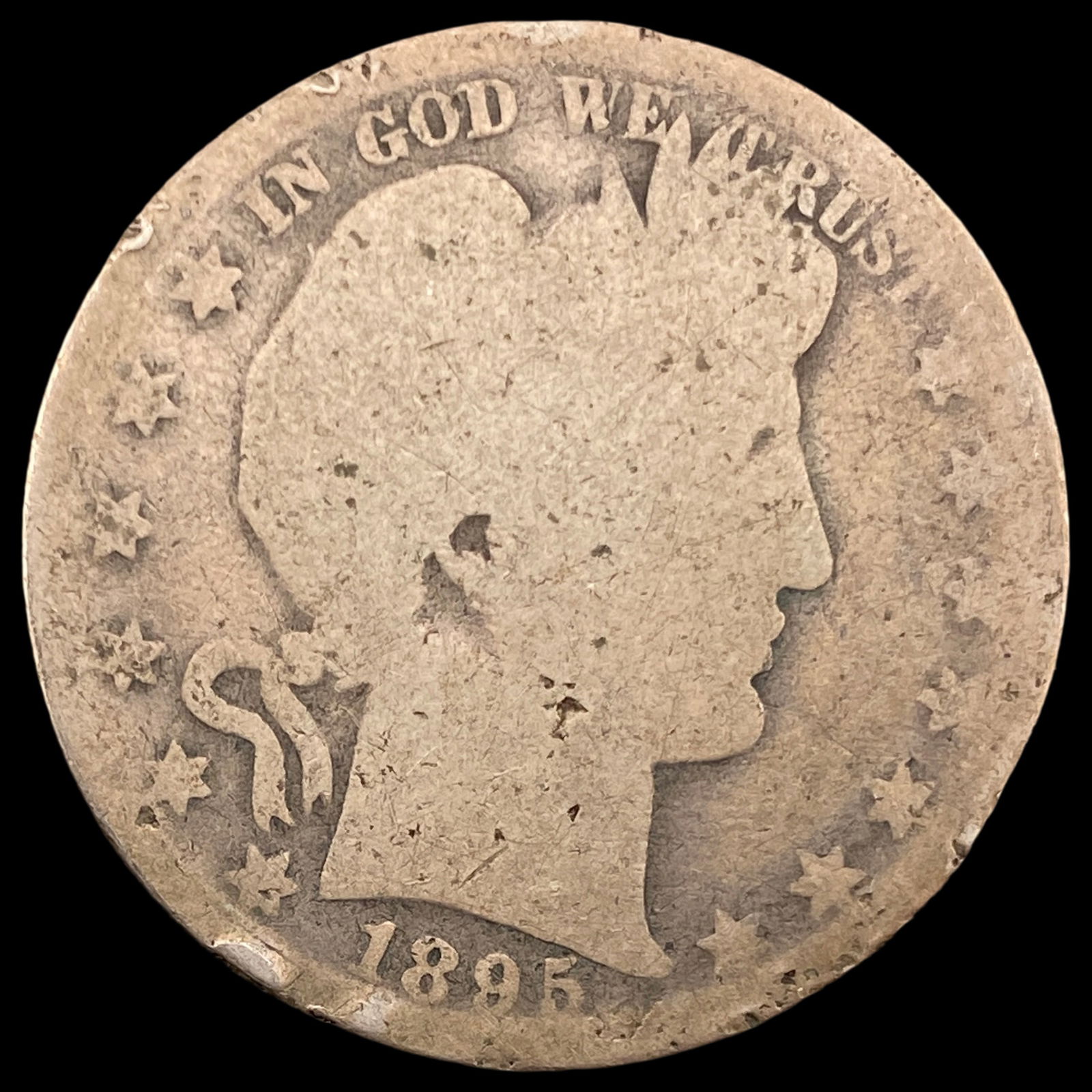 1895 Silver Barber Half Dollar NICELY CIRCULATED (1 of 2)
