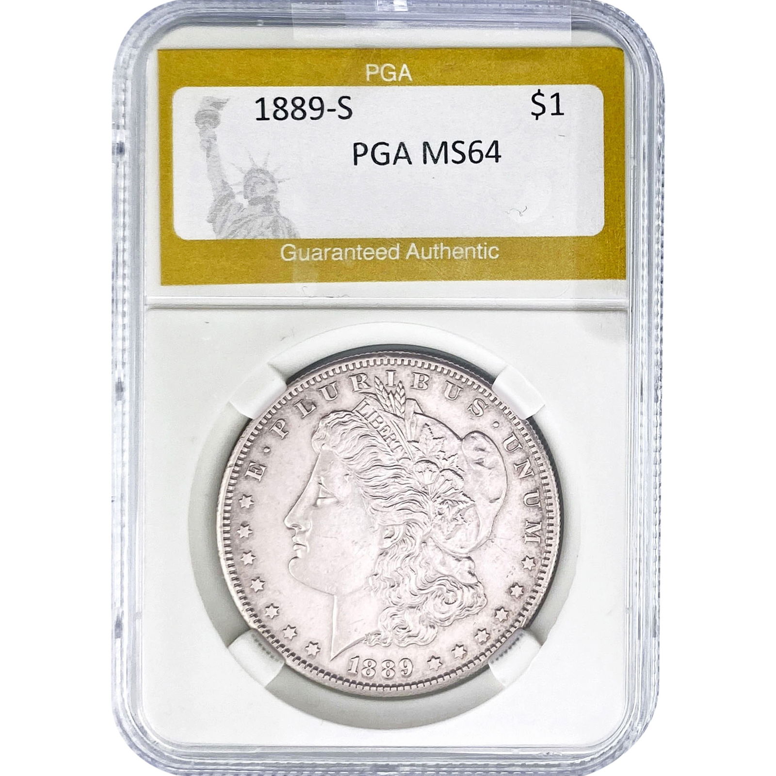 1889-S Morgan Silver Dollar PGA MS64 (1 of 2)