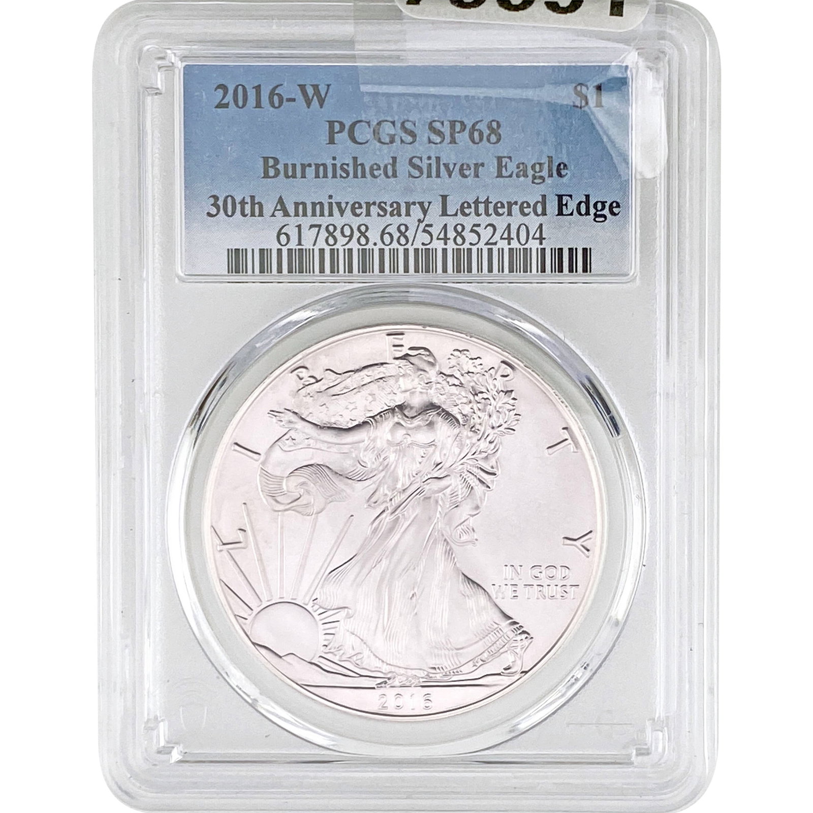 2016-W Silver Eagle PCGS SP68 30th Anniversary: 2016-W Silver Eagle PCGS SP68 30th Anniversary