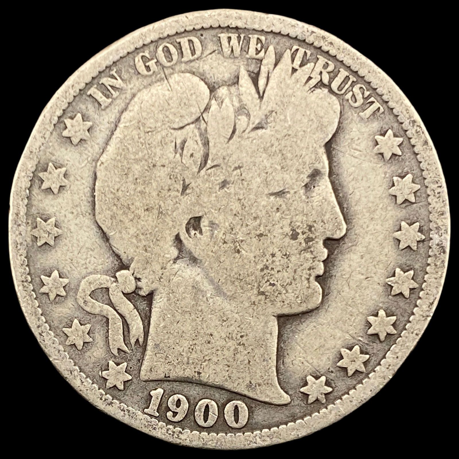 1900-O Silver Barber Half Dollar NICELY CIRCULATED (1 of 2)