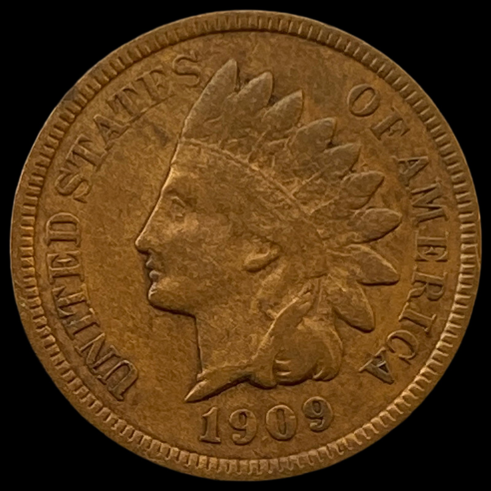 1909-S Indian Head Cent ABOUT UNCIRCULATED: 1909-S Indian Head Cent ABOUT UNCIRCULATED