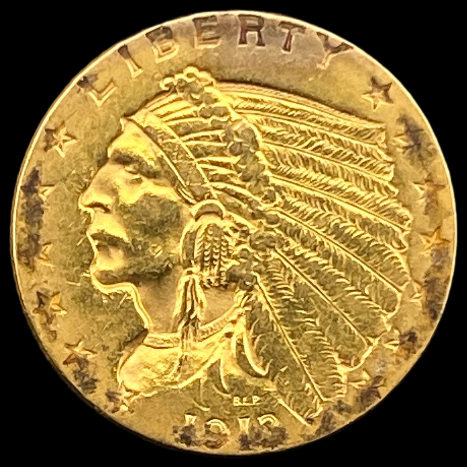 1913 Indian Head Gold $2.5 Quarter Eagle HIGH GRADE: 1913 Indian Head Gold $2.5 Quarter Eagle HIGH GRADE