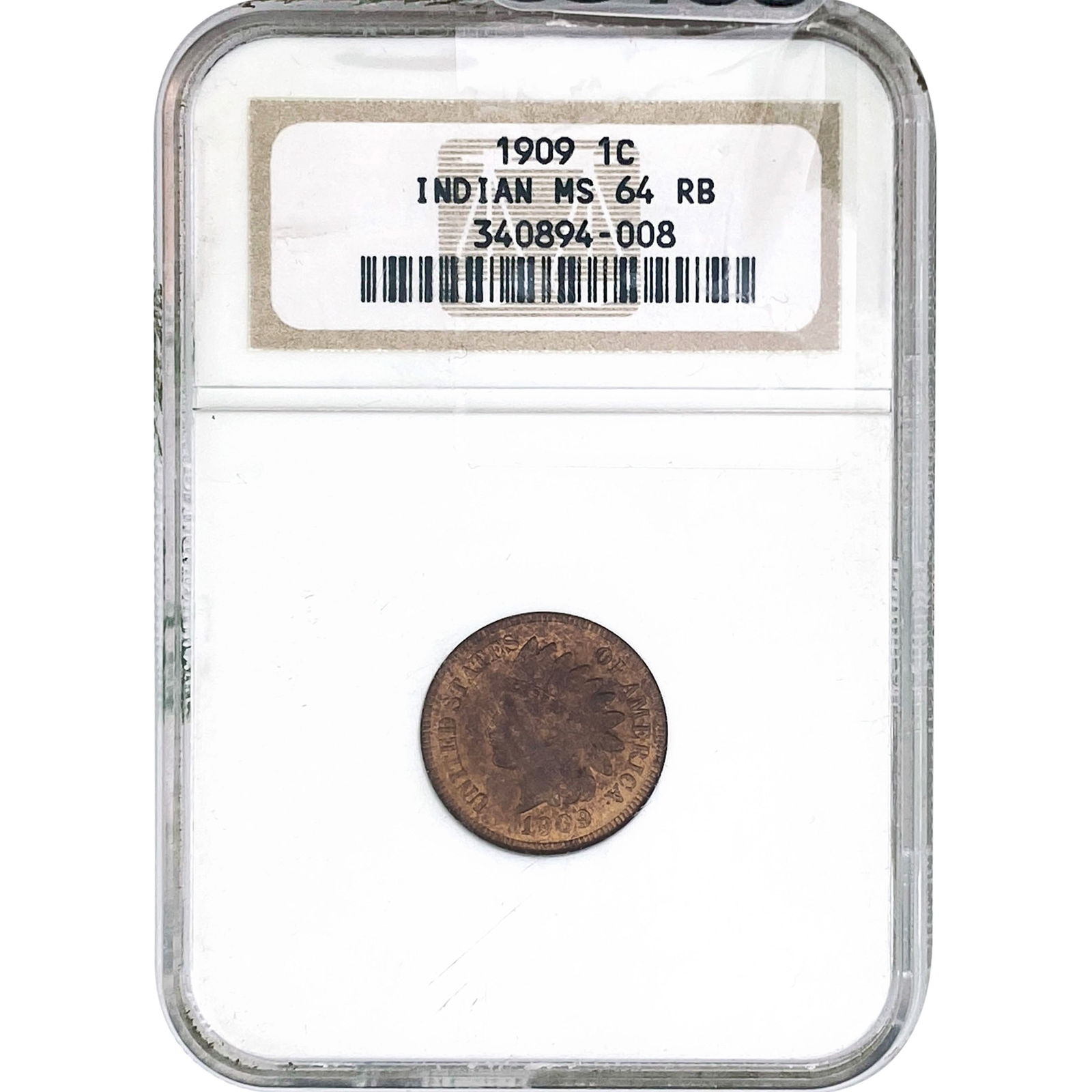 1909 Indian Head Cent NGC MS64 RB (1 of 2)