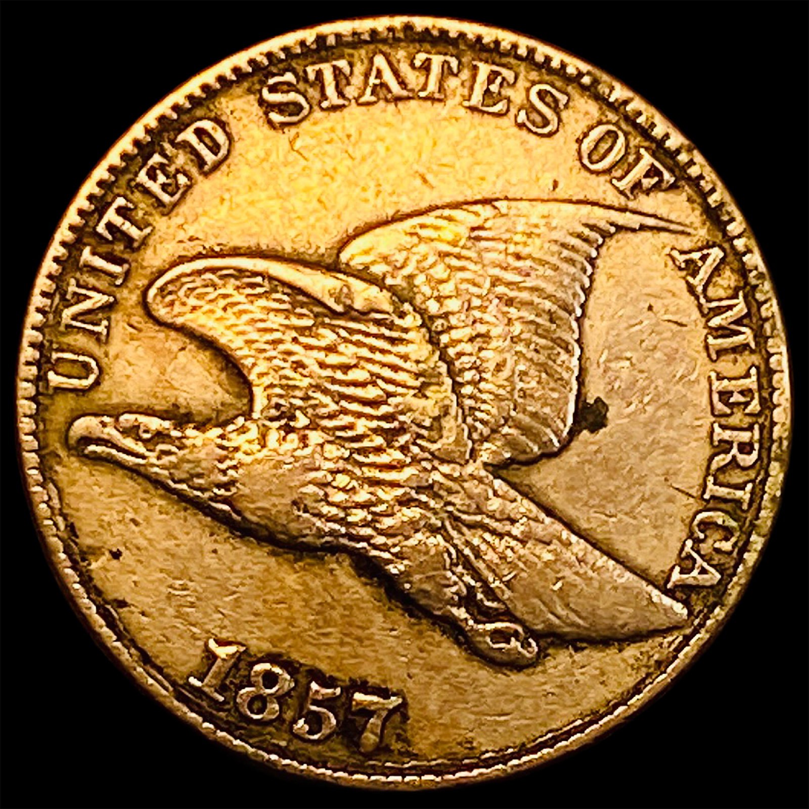 1857 Flying Eagle Cent ABOUT UNCIRCULATED: 1857 Flying Eagle Cent ABOUT UNCIRCULATED