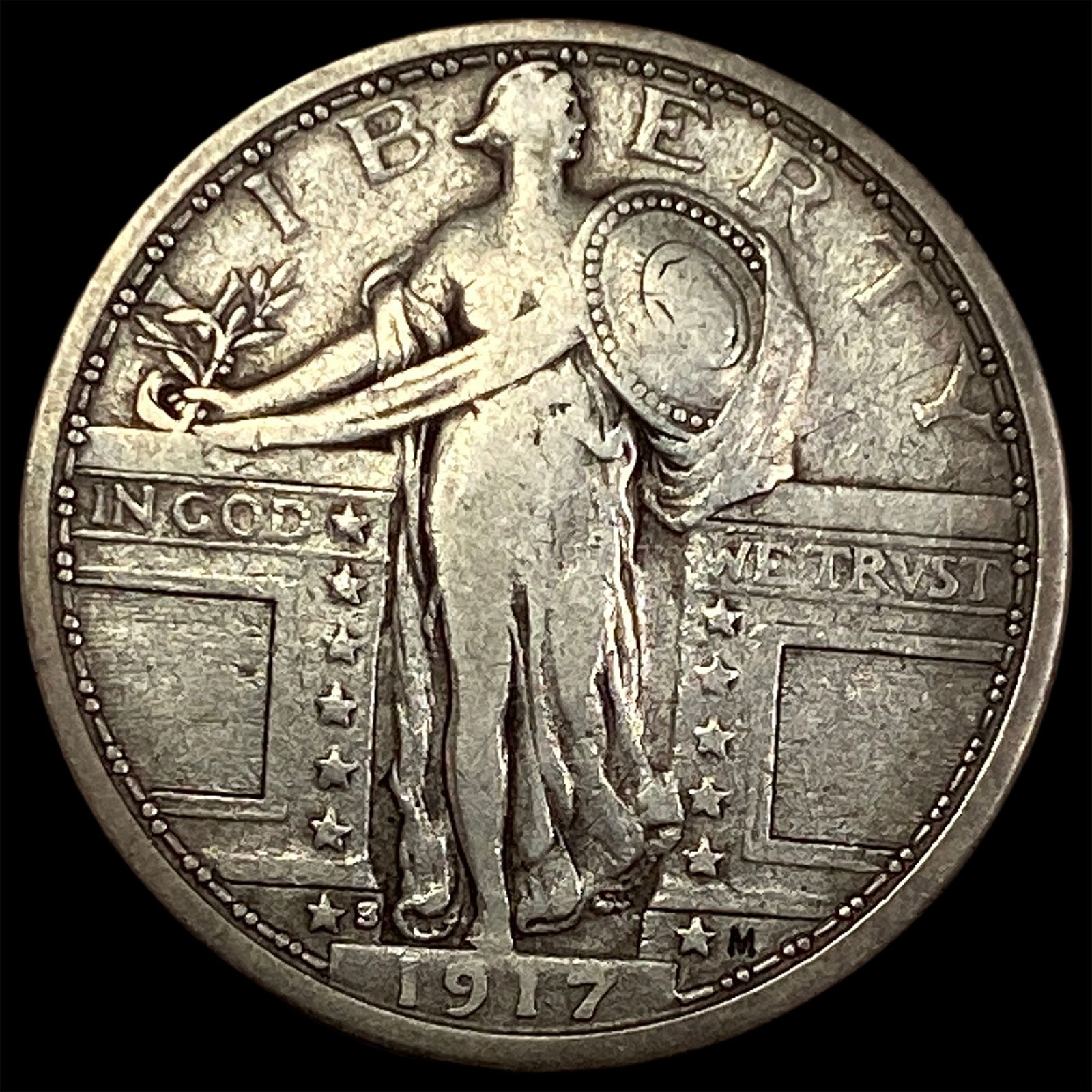 1917-S Type 1 Standing Liberty Quarter LIGHTLY CIRCULATED (1 of 2)