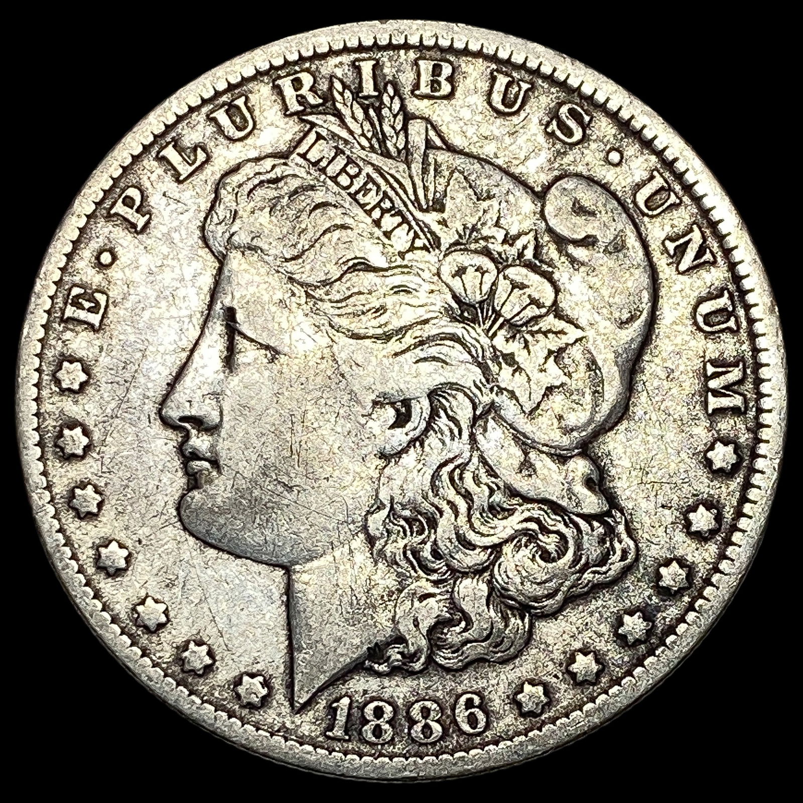 1886-O Silver Morgan Dollar ABOUT UNCIRCULATED (1 of 2)