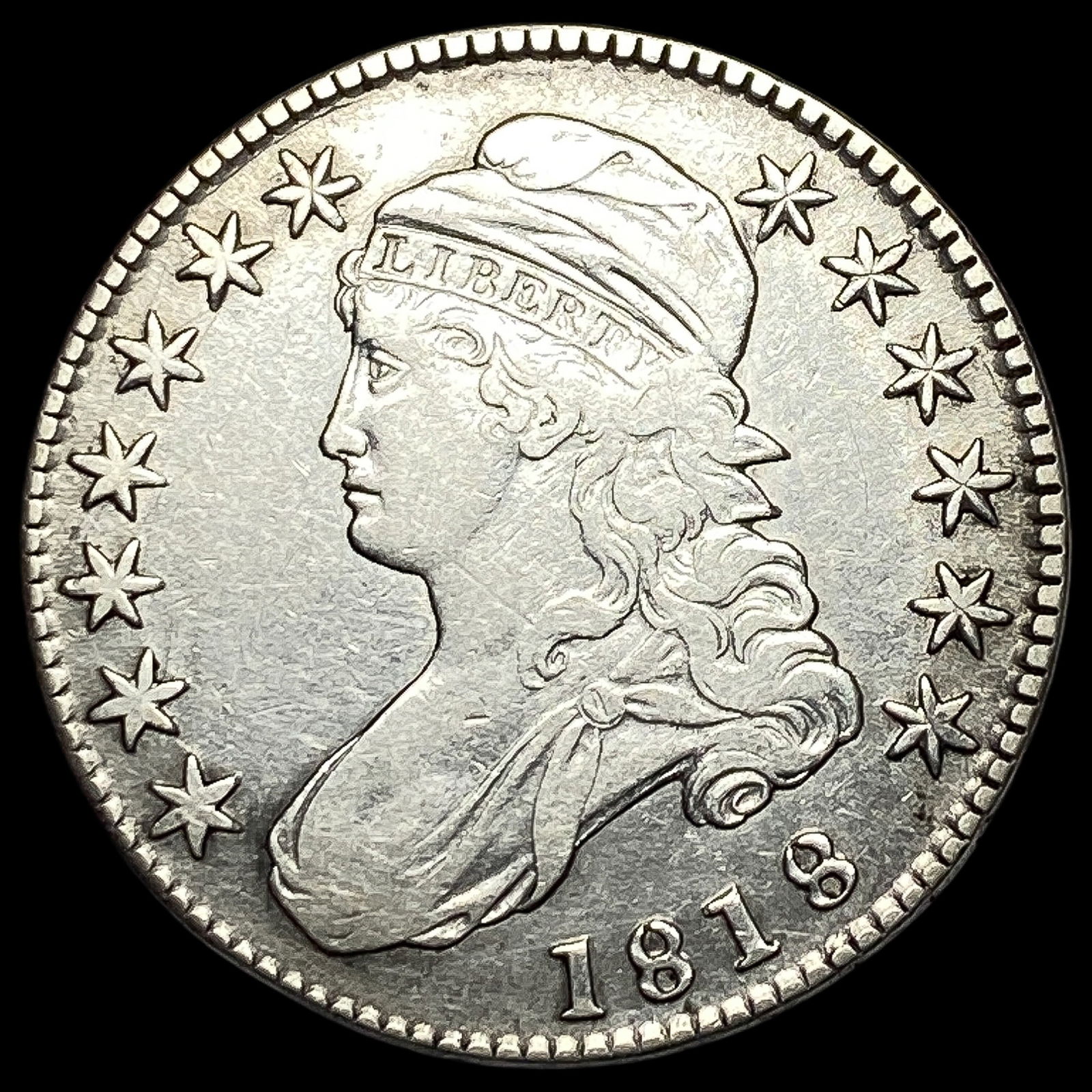 1818 Capped Bust Half Dollar CLOSELY UNCIRCULATED (1 of 2)