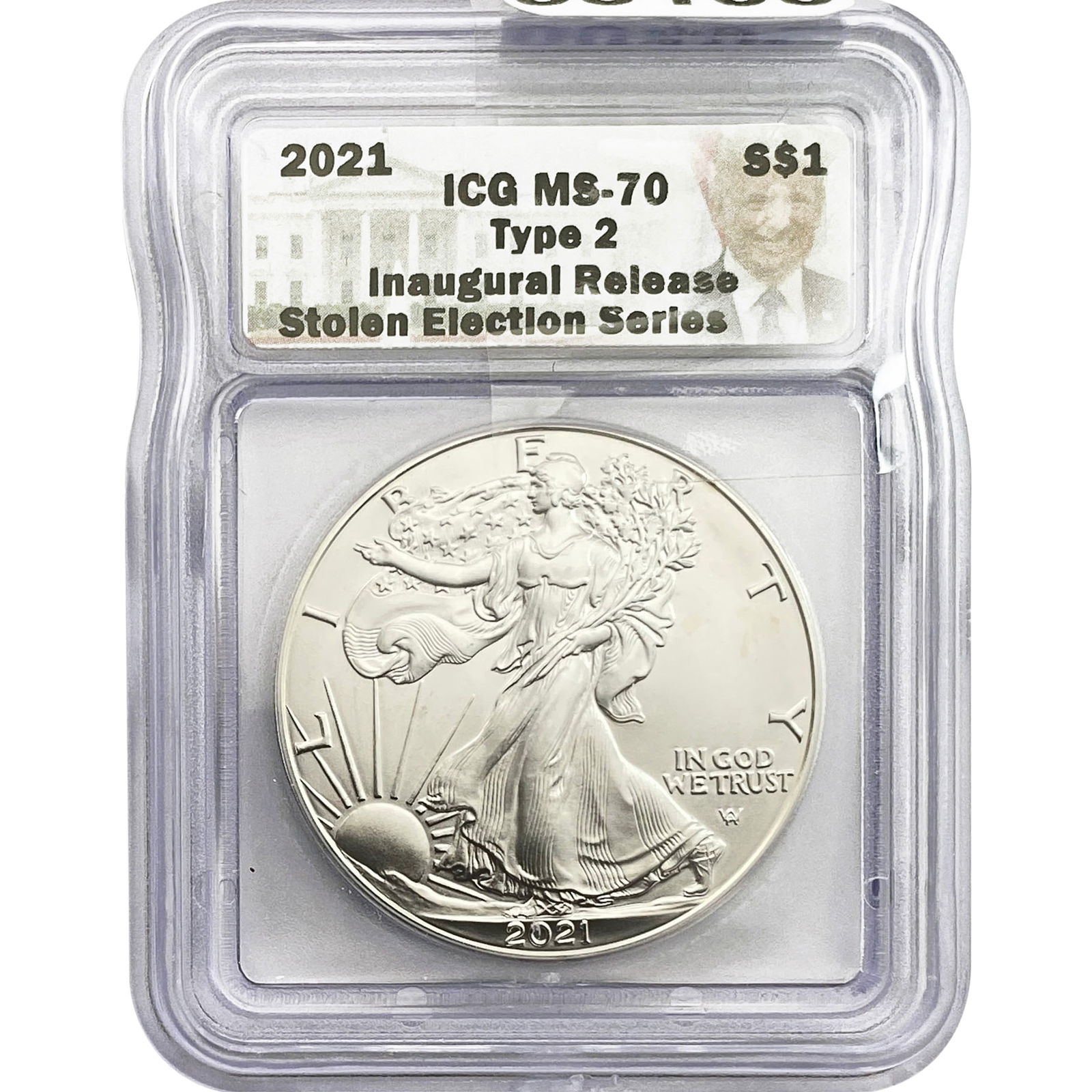 2021 Silver Eagle ICG MS70 Type 2 (1 of 2)