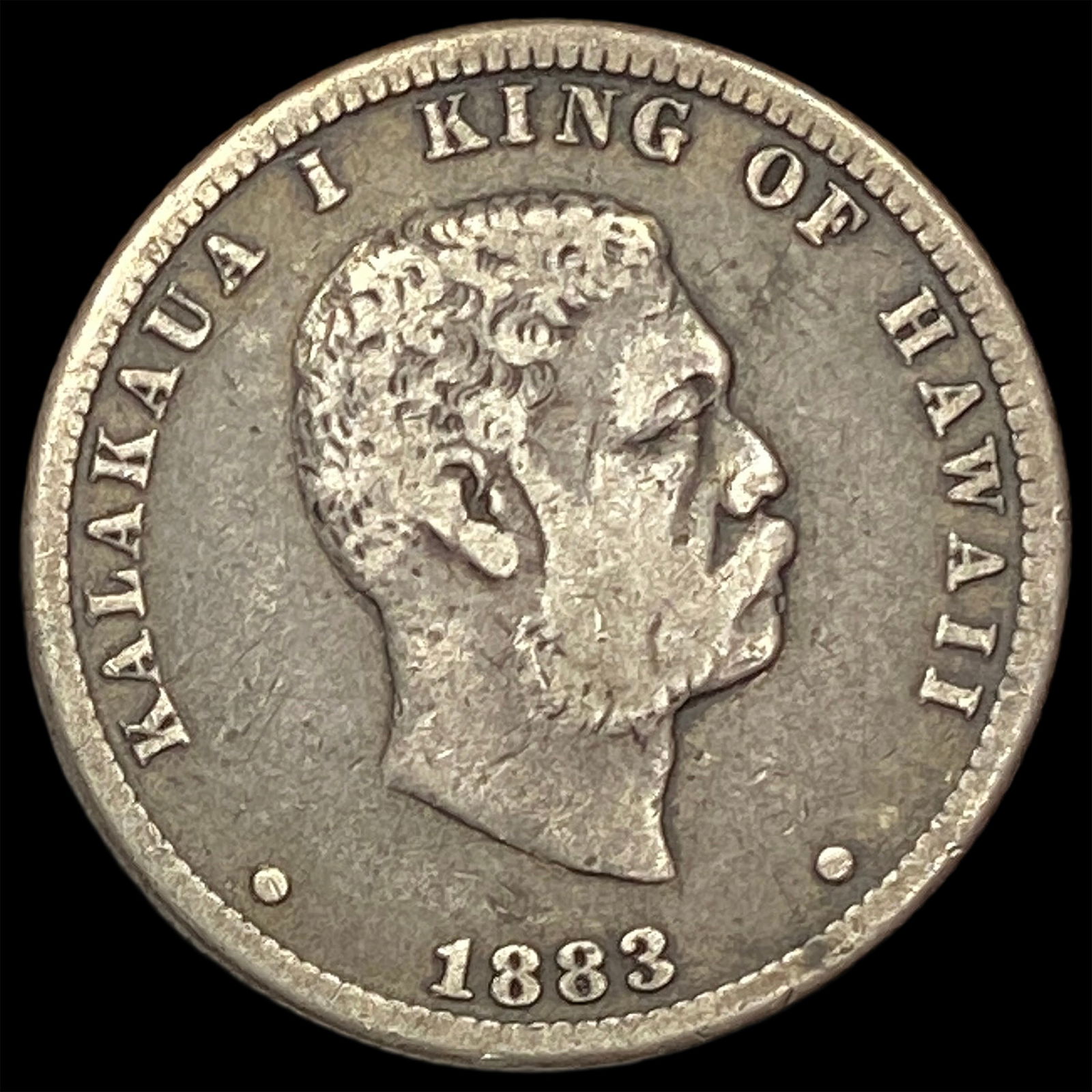 1883 Hawaii Silver 1/4 Dollar LIGHTLY CIRCULATED (1 of 2)