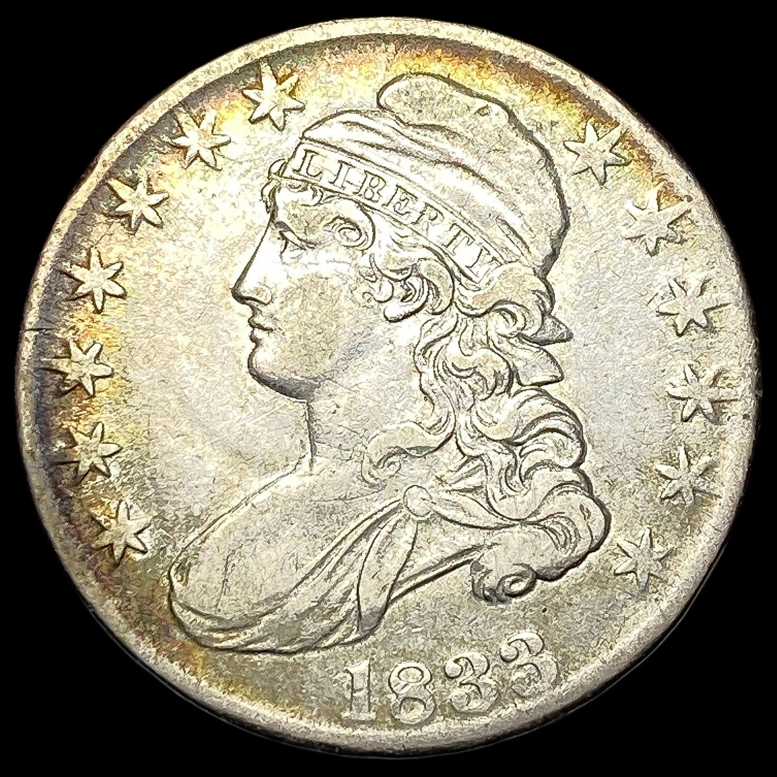 1833 Capped Bust Half Dollar ABOUT UNCIRCULATED: 1833 Capped Bust Half Dollar ABOUT UNCIRCULATED