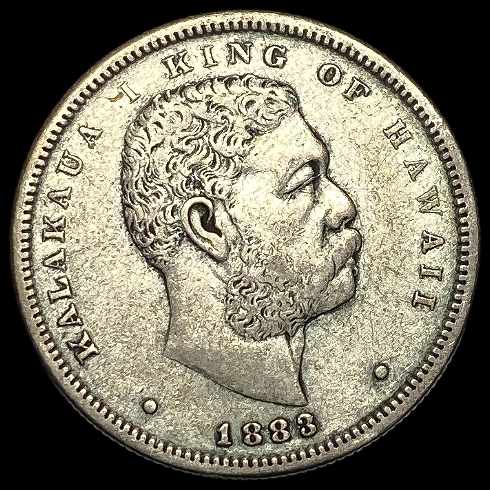 1883 Hawaii Silver 1/2 Dollar ABOUT UNCIRCULATED (1 of 2)