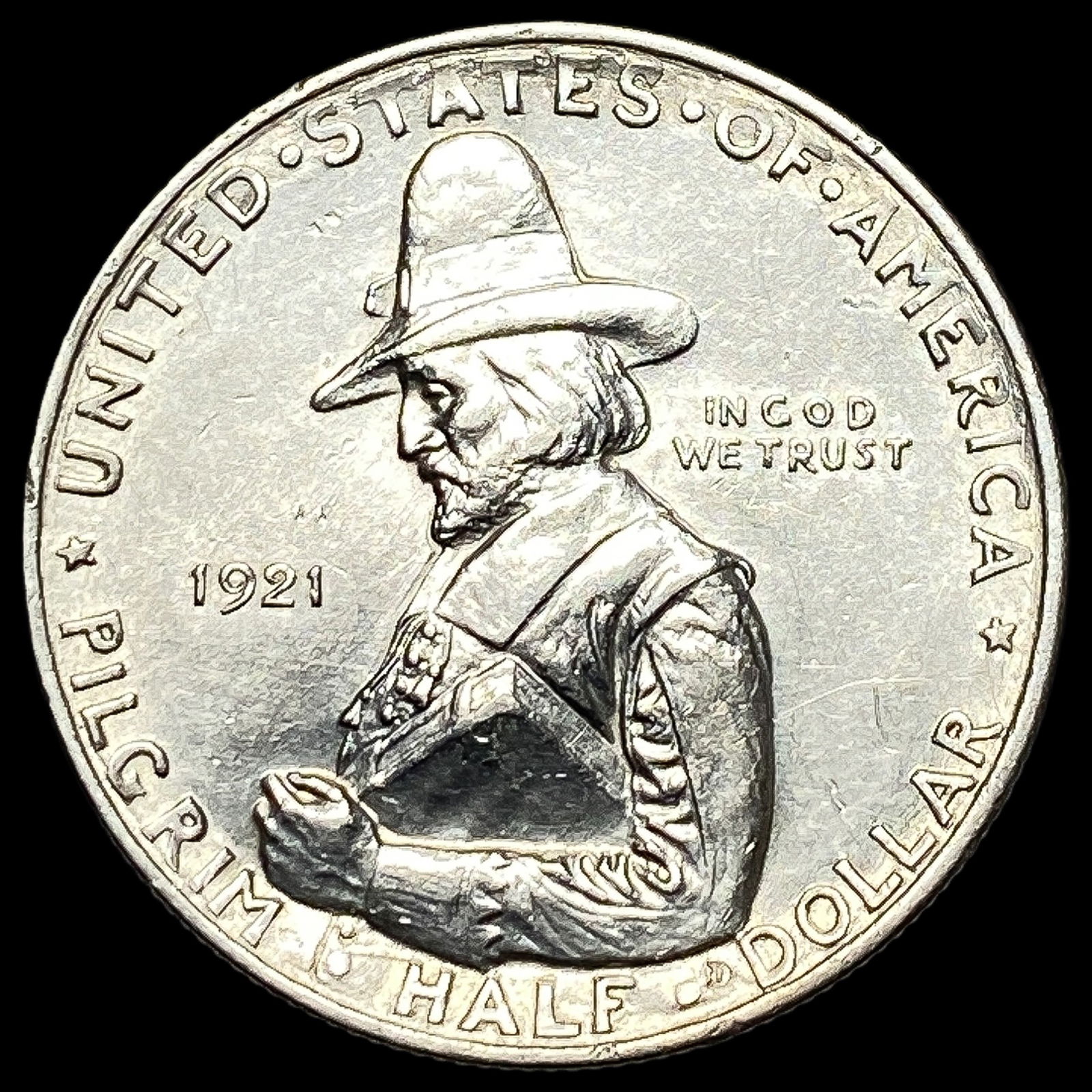 1921 Silver Pilgrim Half Dollar UNCIRCULATED (1 of 2)
