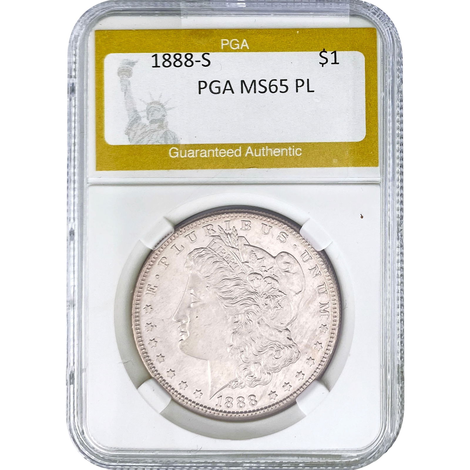 1888-S Morgan Silver Dollar PGA MS65 PL (1 of 2)