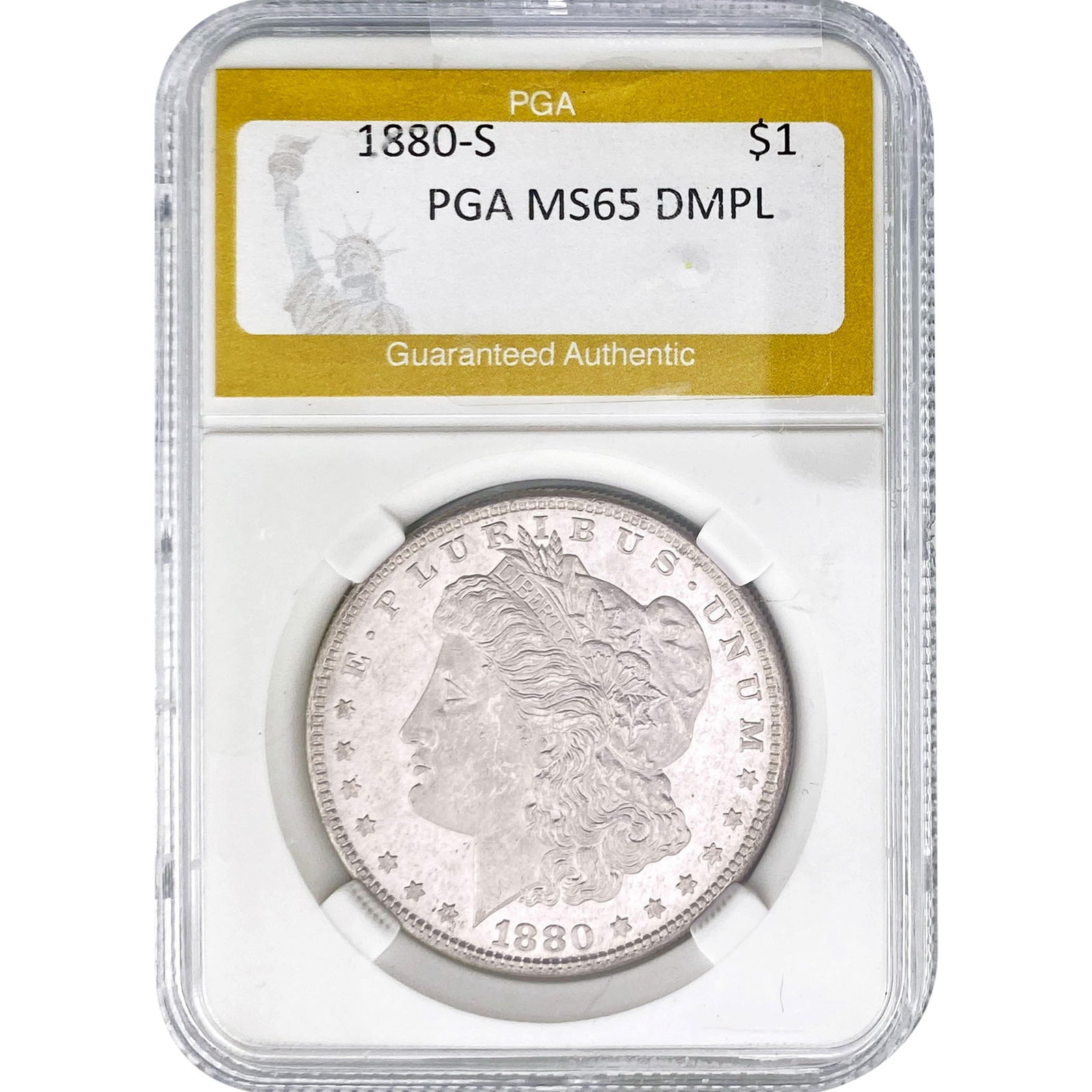 1880-S Morgan Silver Dollar PGA MS65 DMPL (1 of 2)