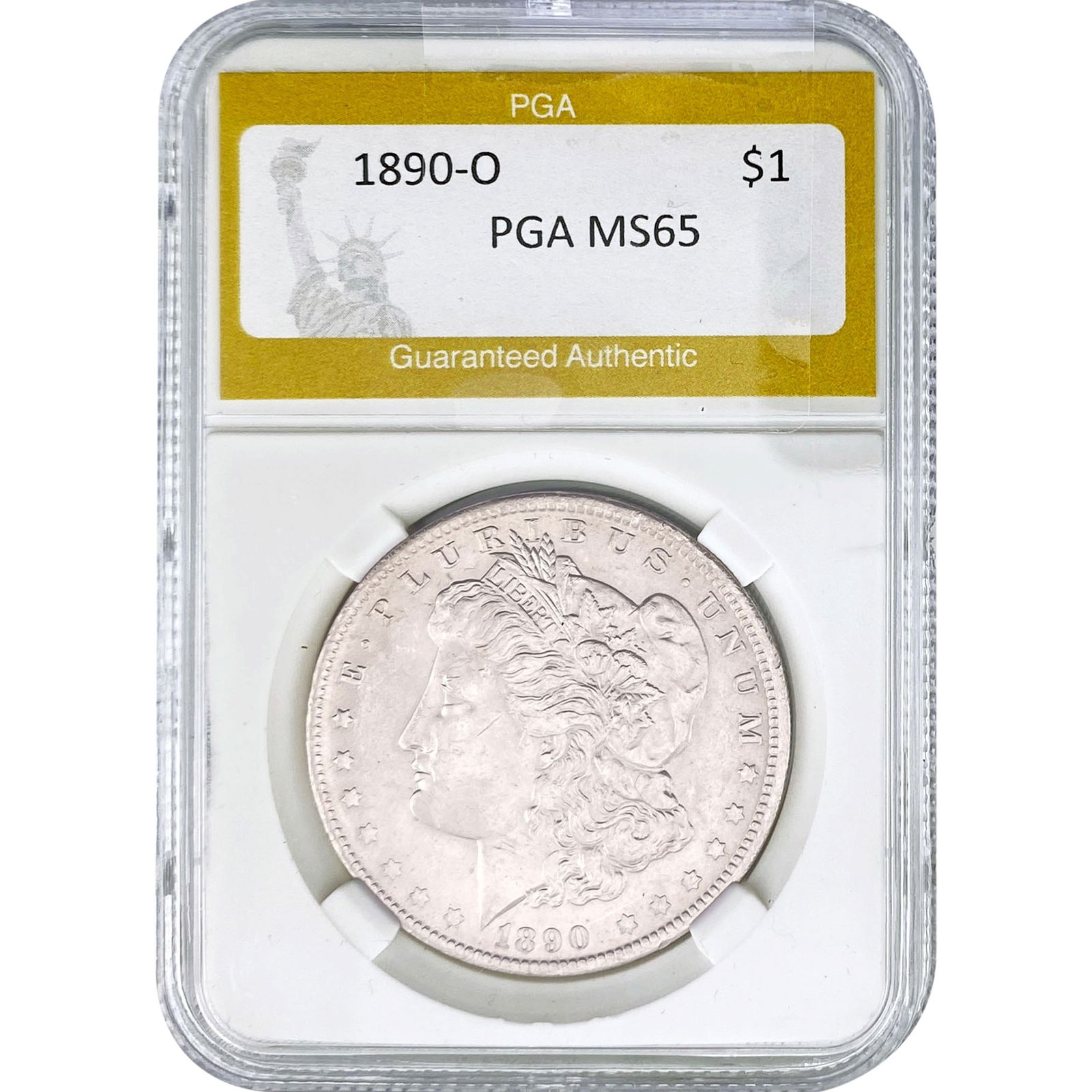 1890-O Morgan Silver Dollar PGA MS65 (1 of 2)
