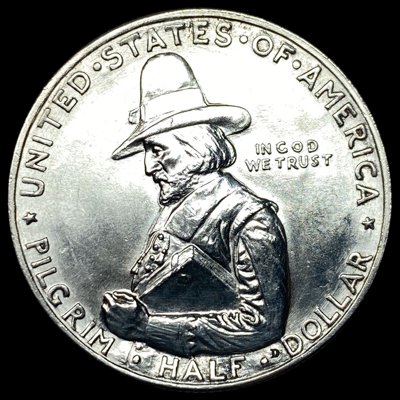 1920 Silver Pilgrim Half Dollar UNCIRCULATED (1 of 2)