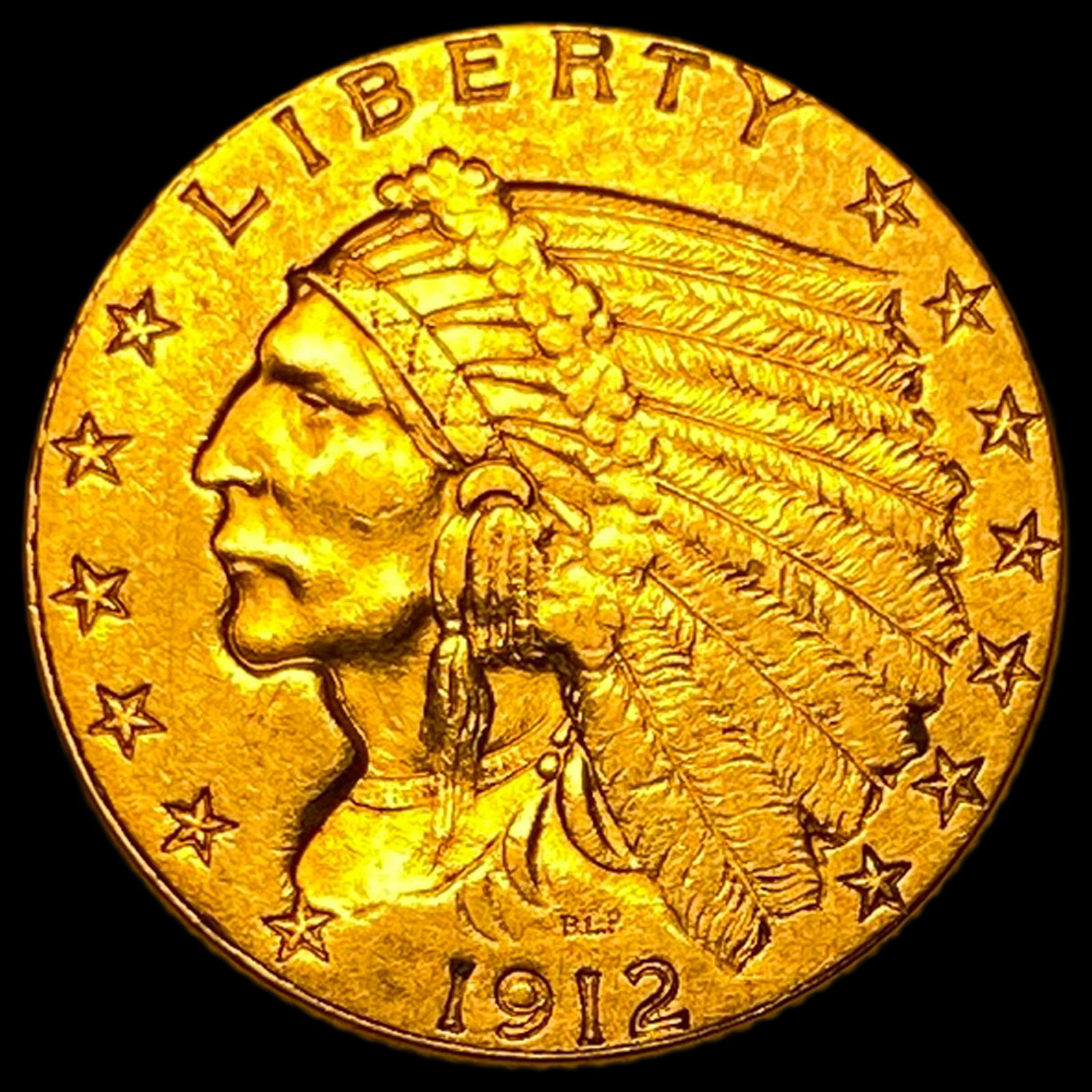 1912 Indian Head Gold $2.50 Quarter Eagle CLOSELY UNCIRCULATED (1 of 2)