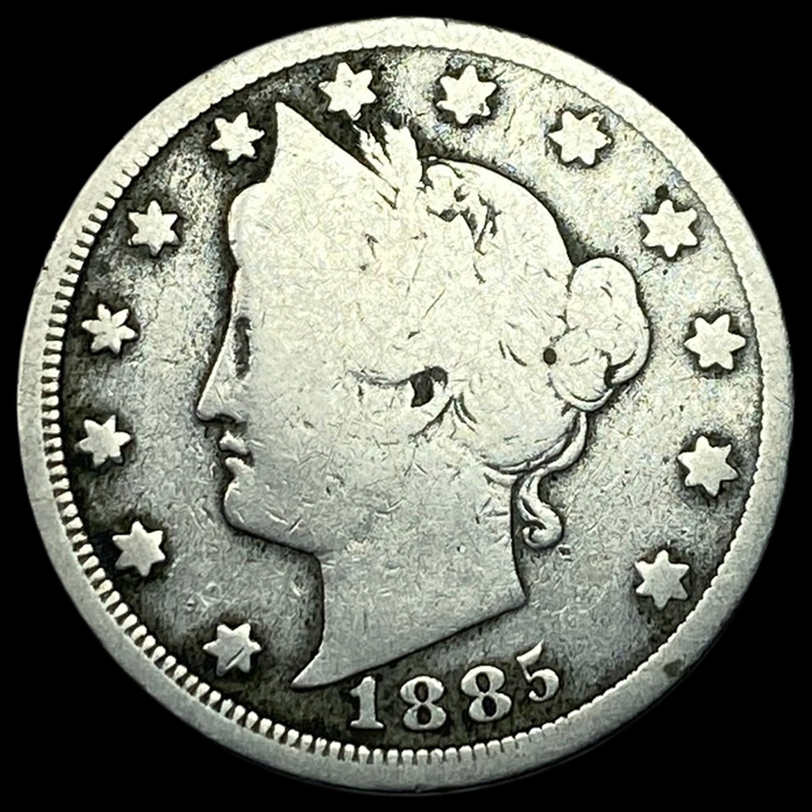 1885 Liberty Head Nickel NICELY CIRCULATED: 1885 Liberty Head Nickel NICELY CIRCULATED
