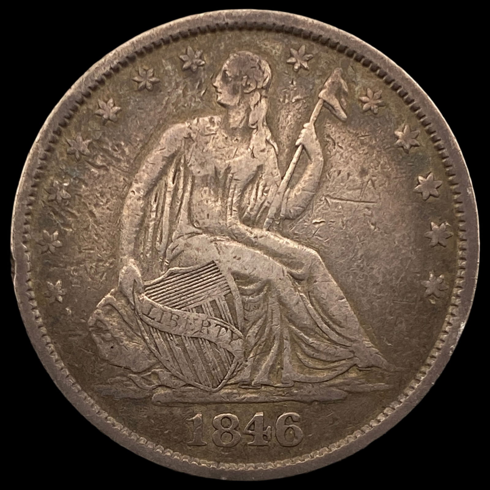 1846-O Seated Liberty Half Dollar LIGHTLY CIRCULATED (1 of 2)
