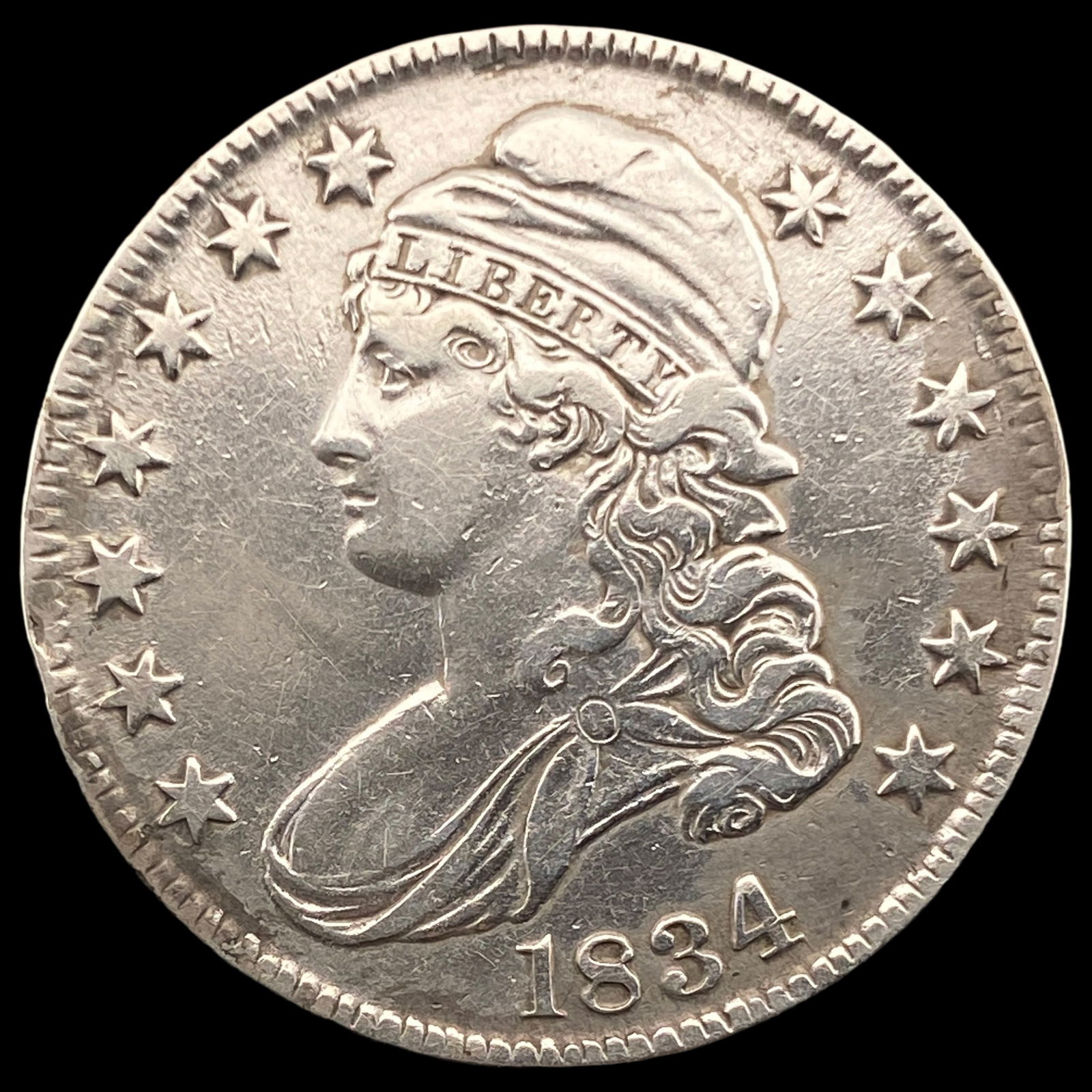 1834 Capped Bust Half Dollar NEARLY UNCIRCULATED (1 of 2)