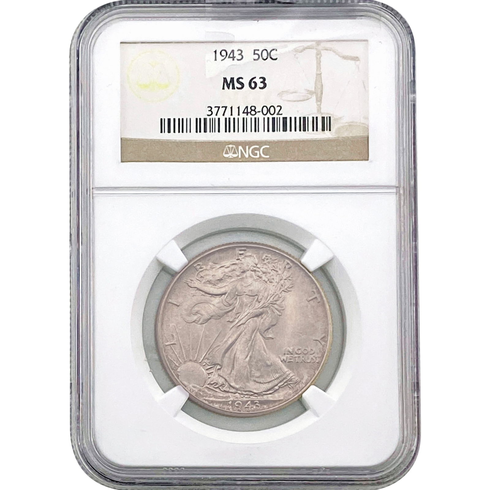 1943 Walking Liberty Half Dollar NGC MS63 (1 of 2)