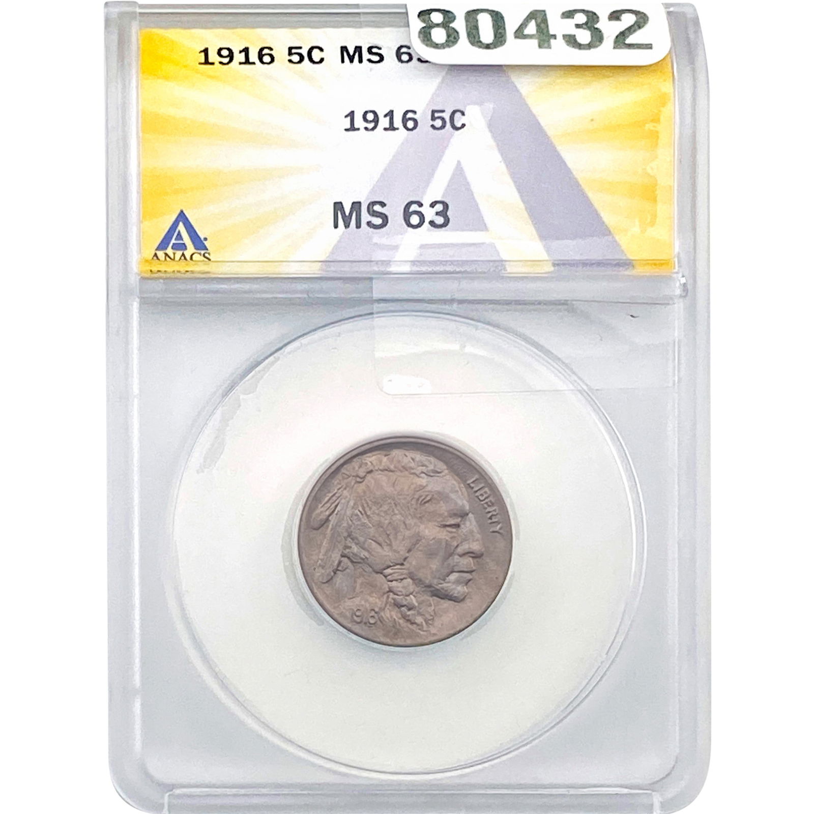 1916 Buffalo Nickel ANACS MS63 (1 of 2)
