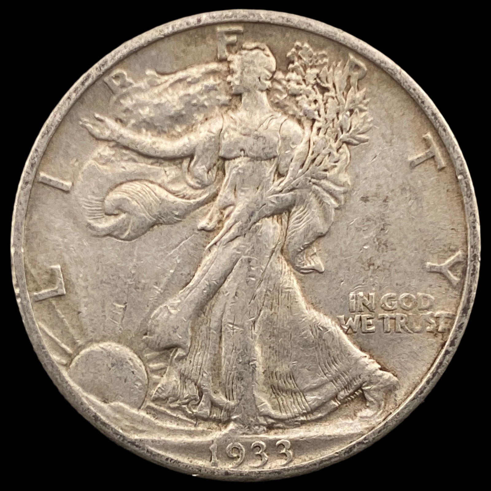 1933-S Walking Liberty Half Dollar NEARLY UNCIRCULATED (1 of 2)