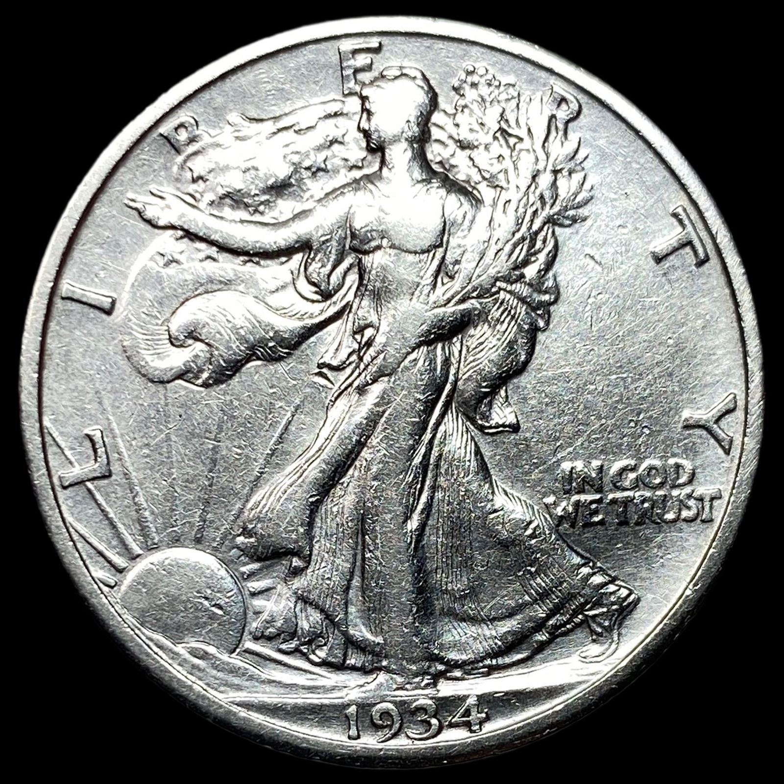 1934-S Walking Liberty Half Dollar NEARLY UNCIRCULATED (1 of 2)