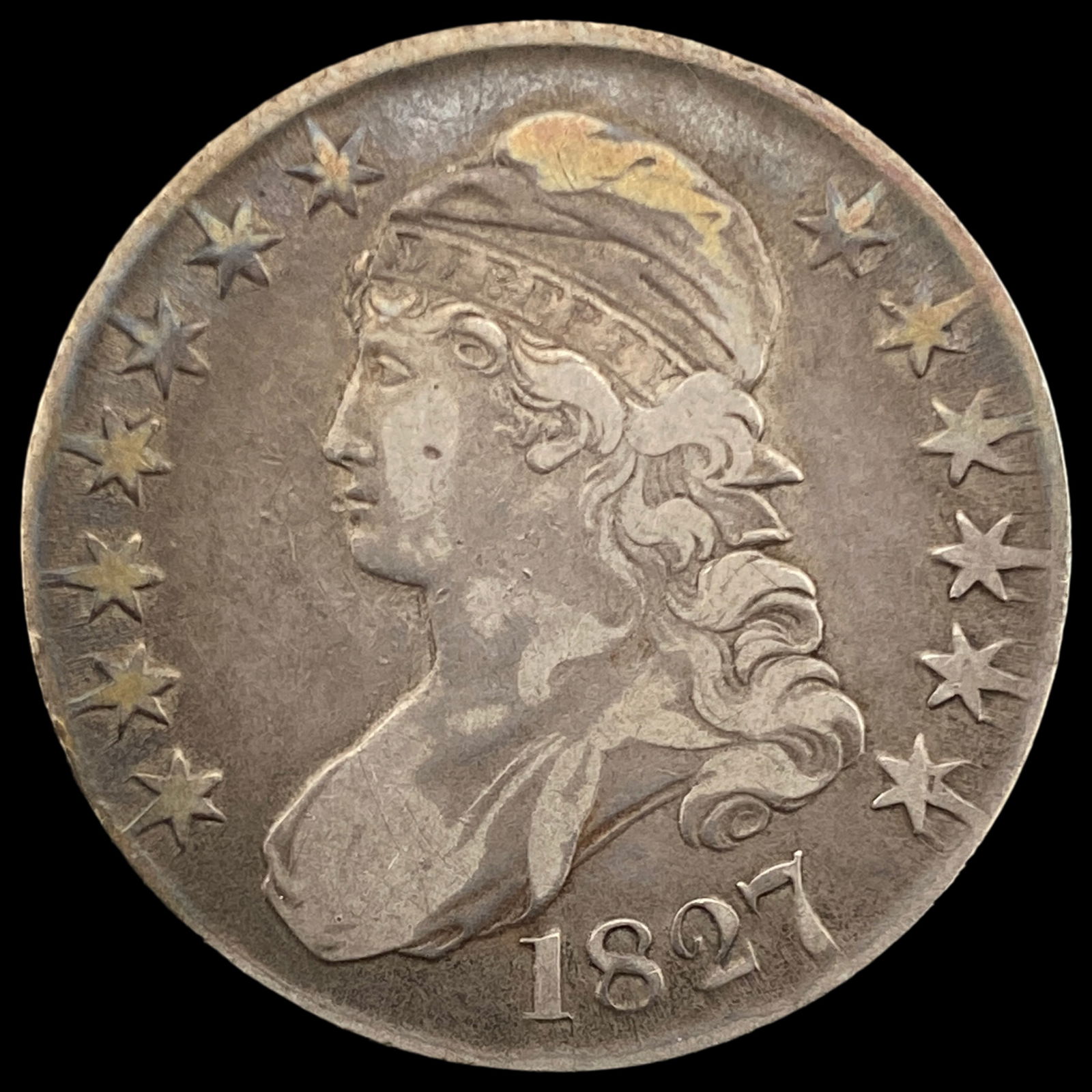 1827 Capped Bust Half Dollar LIGHTLY CIRCULATED: 1827 Capped Bust Half Dollar LIGHTLY CIRCULATED