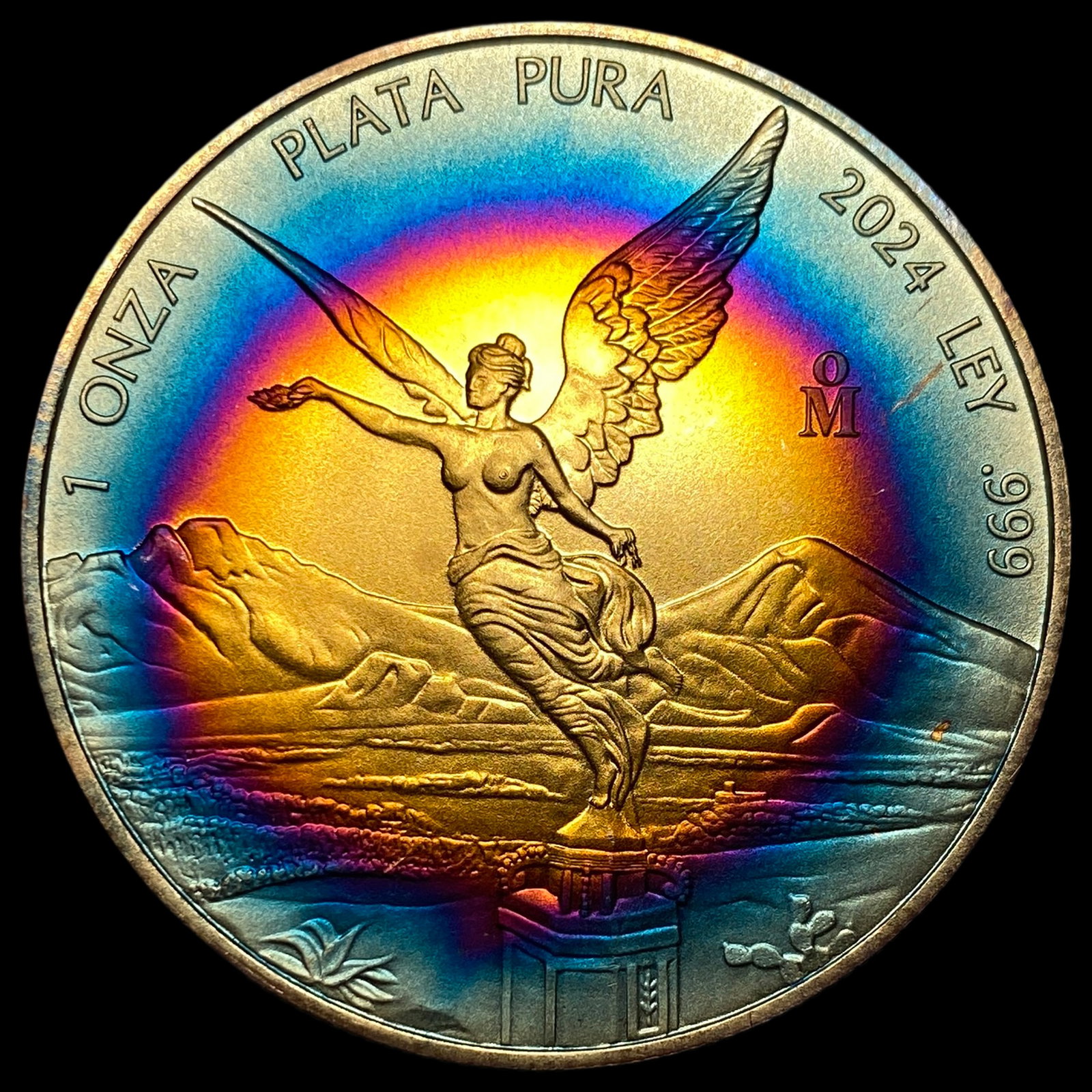 2024 Toned Silver 1 Onza Libertad GEM BU: 2024 Toned Silver 1 Onza Libertad GEM BU