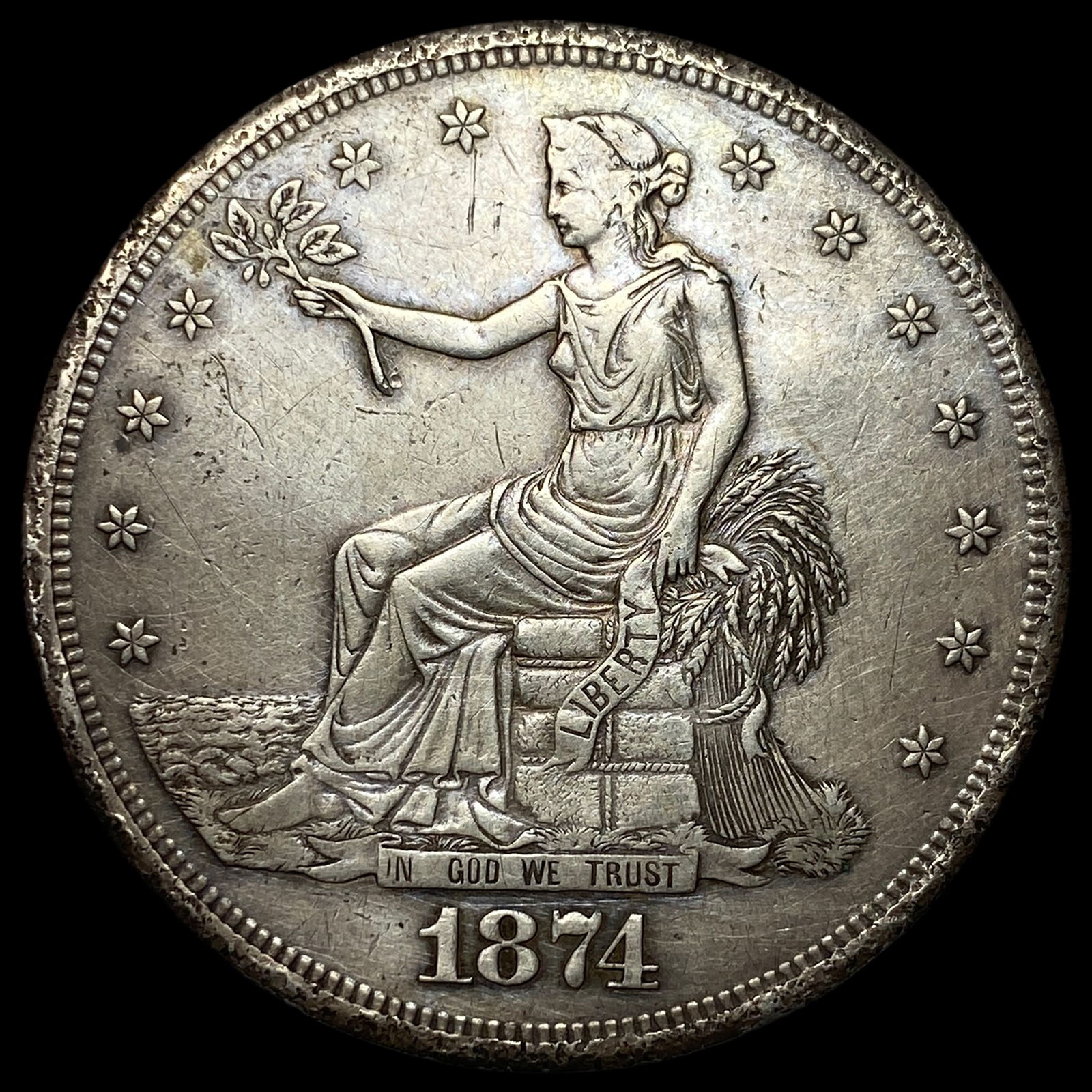 1874-S Silver Trade Dollar HIGH GRADE (1 of 2)