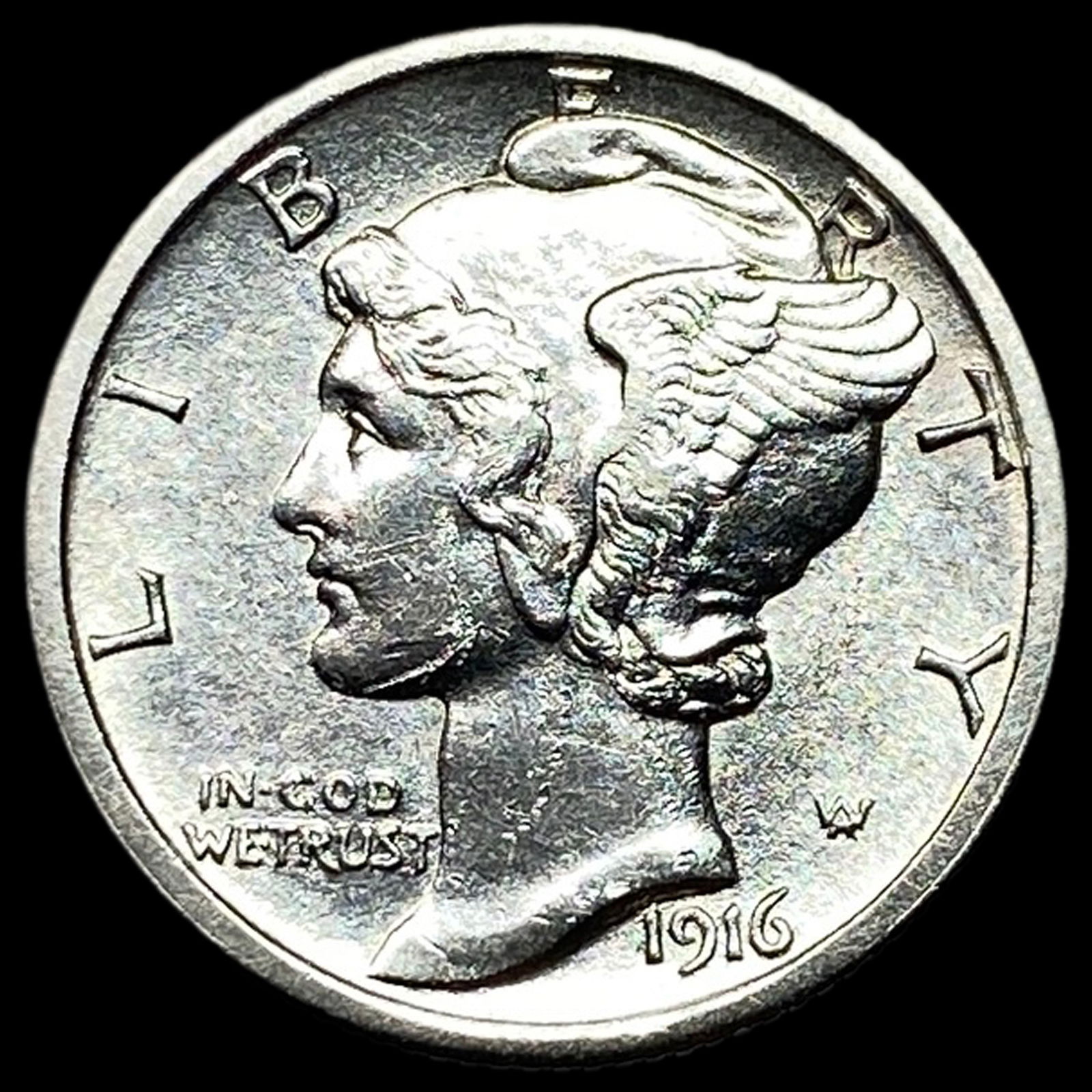 1916 Silver Mercury Dime UNCIRCULATED (1 of 2)