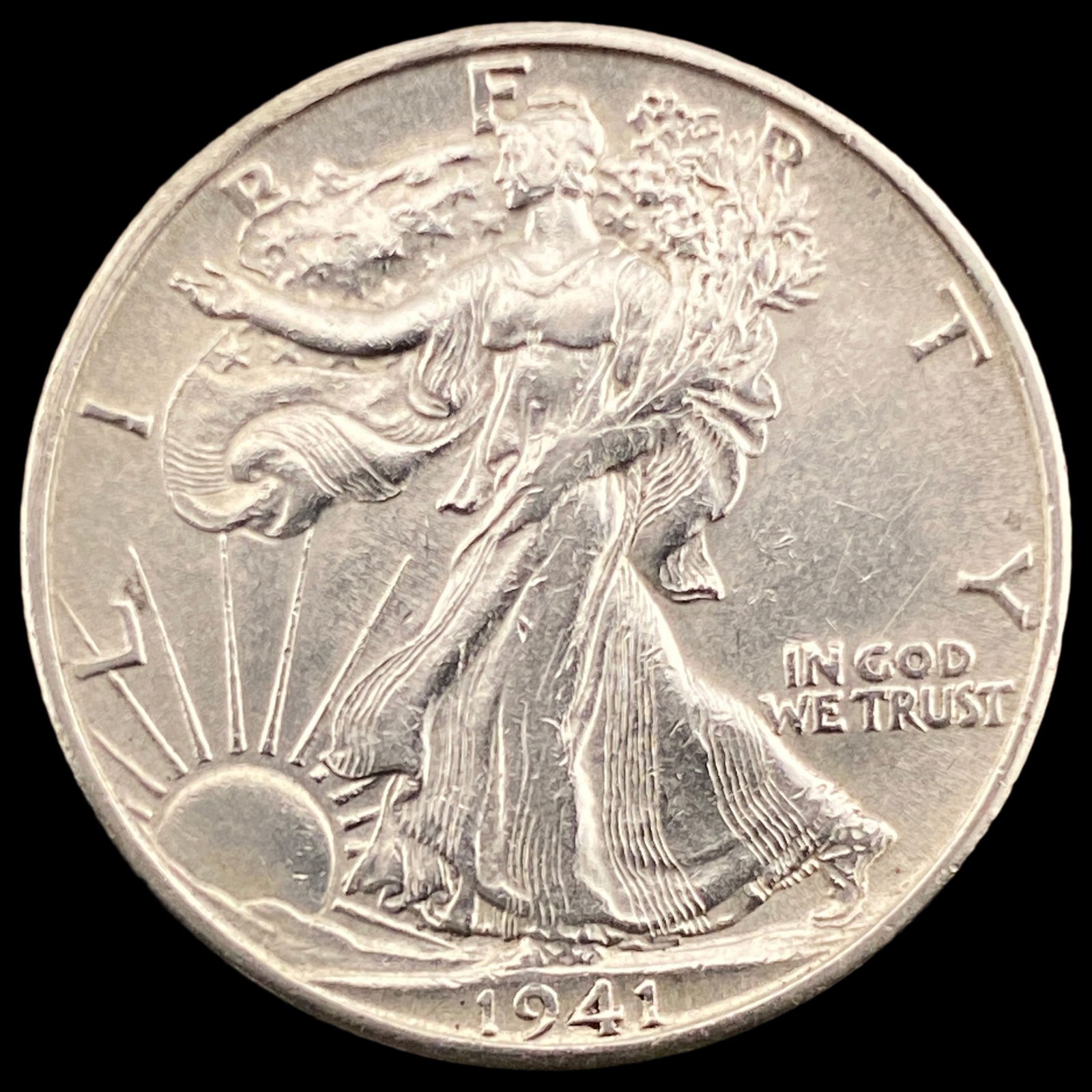 1941-S Walking Liberty Silver Half Dollar CLOSELY UNCIRCULATED (1 of 2)