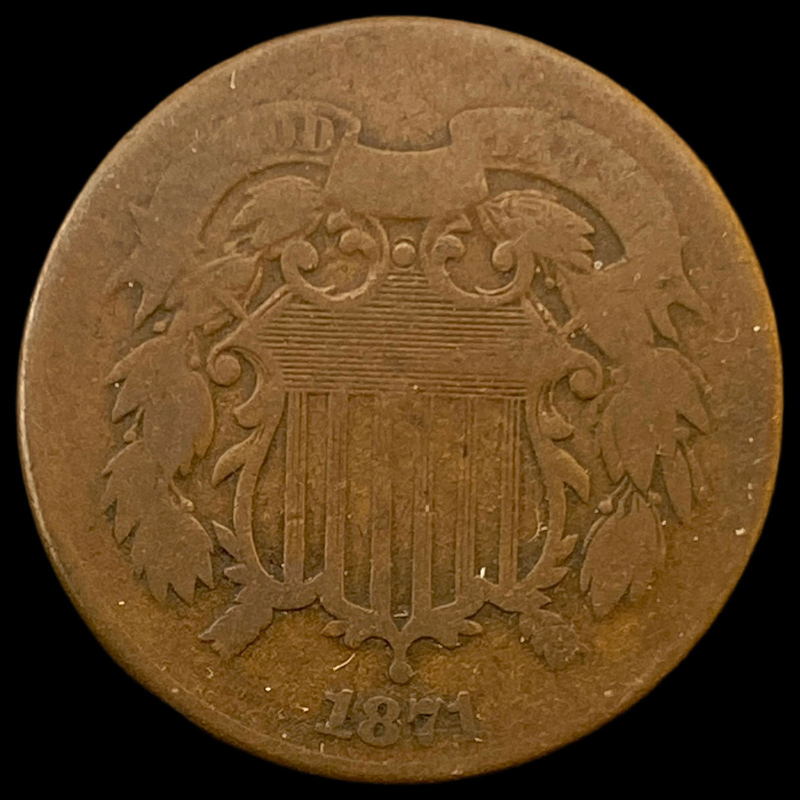 1871 Two-Cent Piece NICELY CIRCULATED (1 of 2)