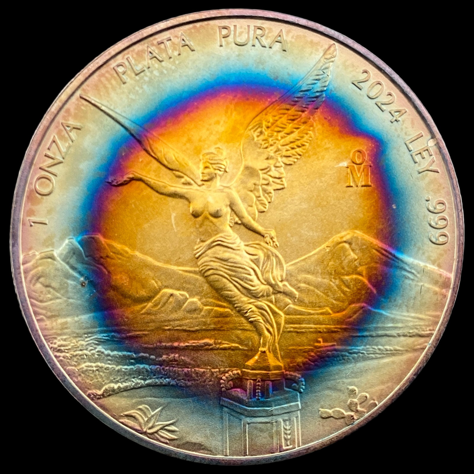 2024 Toned Silver 1 Onza Libertad GEM BU: 2024 Toned Silver 1 Onza Libertad GEM BU