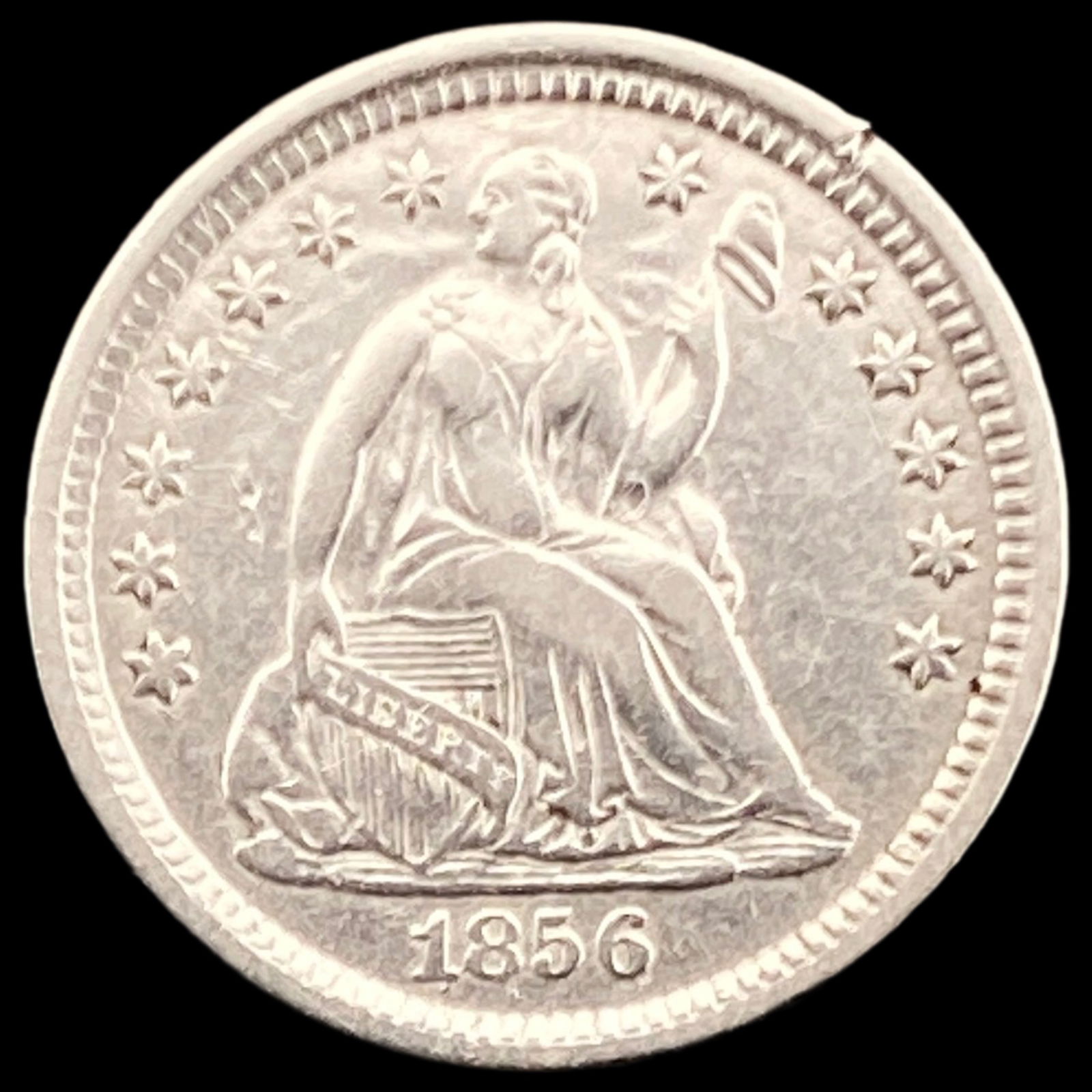 1856 Seated Liberty Silver Half Dime NEARLY UNCIRCULATED (1 of 2)