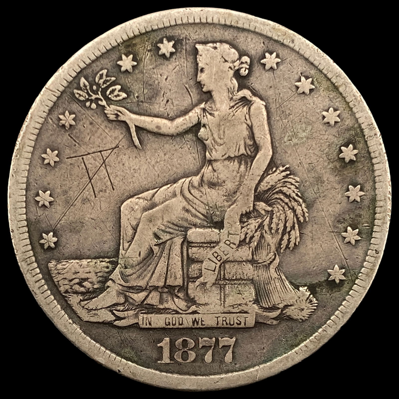 1877-S Silver Trade Dollar LIGHTLY CIRCULATED (1 of 2)