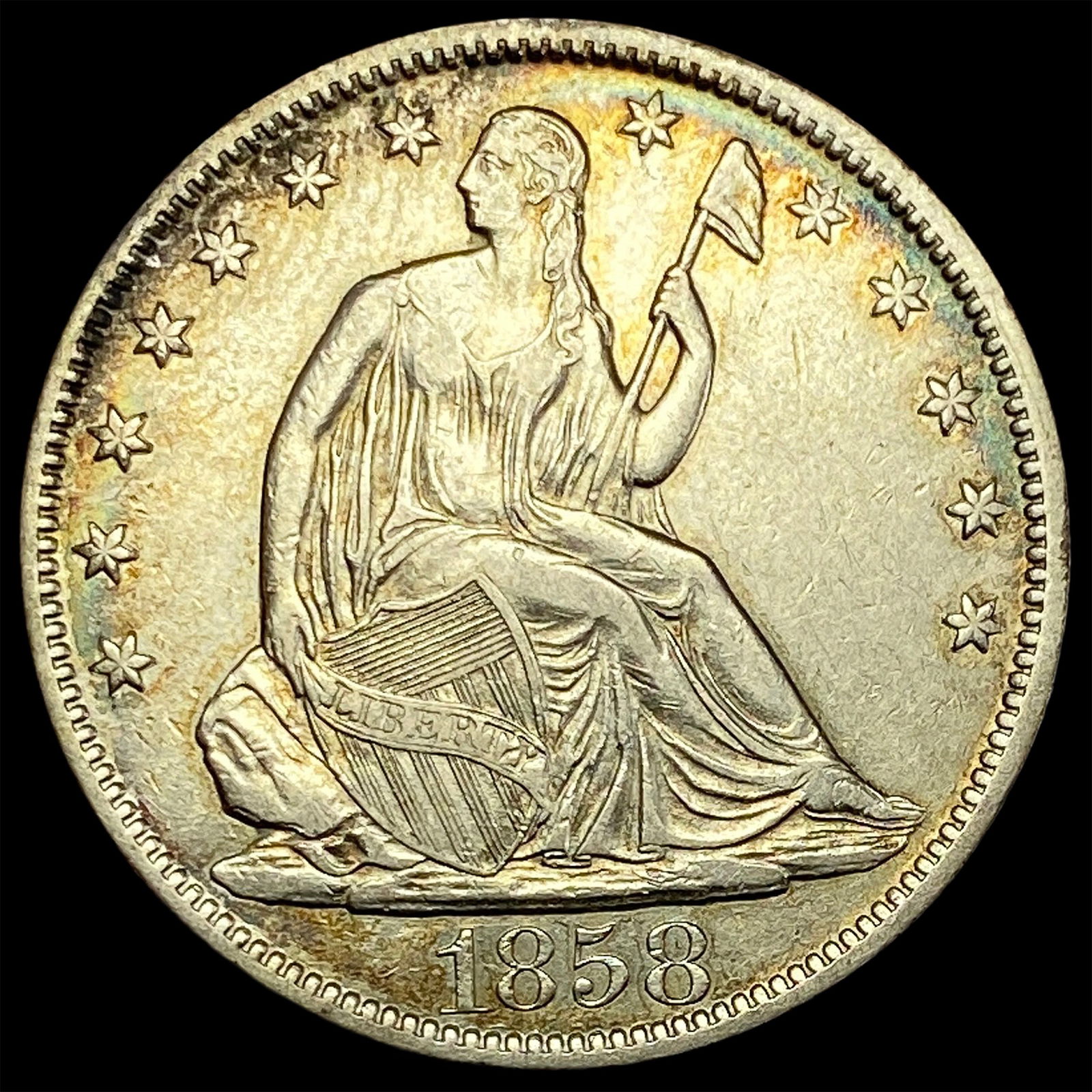 1858-O Seated Liberty Half Dollar CLOSELY UNCIRCULATED (1 of 2)