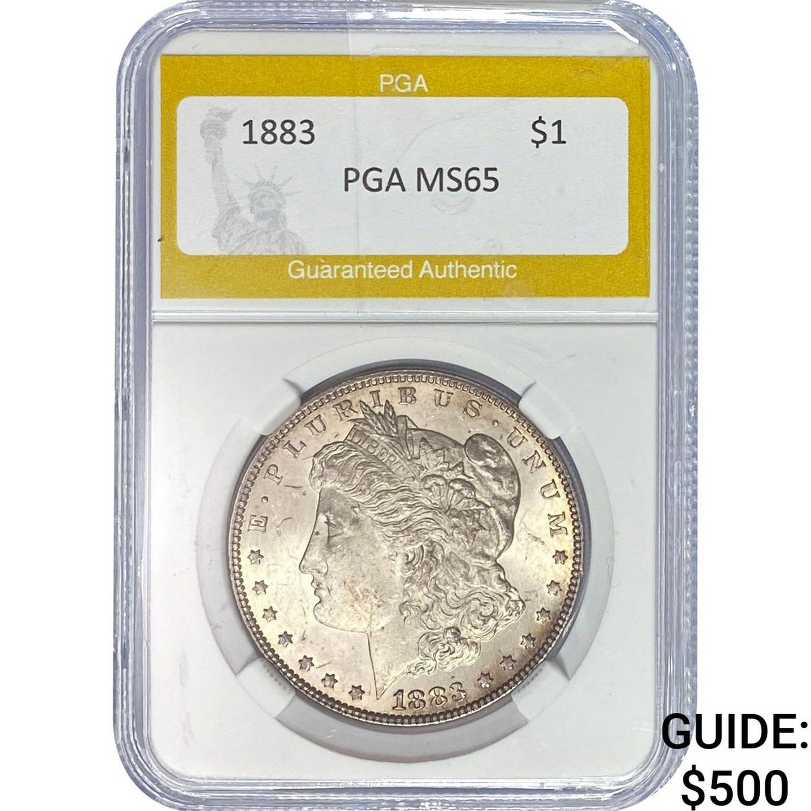 1883 Morgan Silver Dollar PGA MS65: 1883 Morgan Silver Dollar PGA MS65