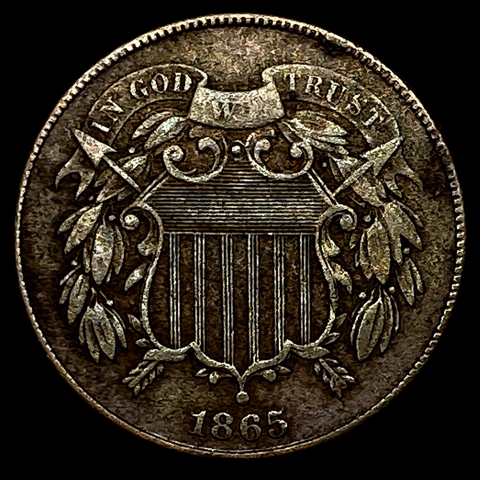 1865 Two-Cent Piece NEARLY UNCIRCULATED (1 of 2)