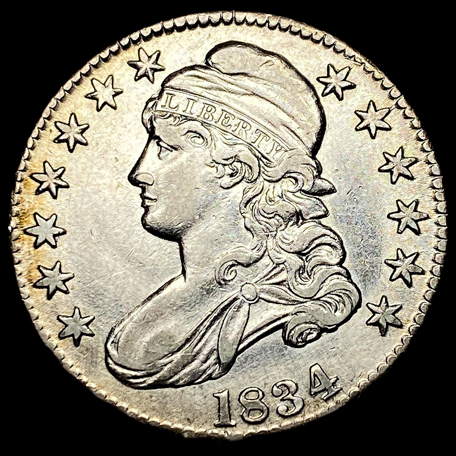 1834 Capped Bust Half Dollar NEARLY  UNCIRCULATED (1 of 2)