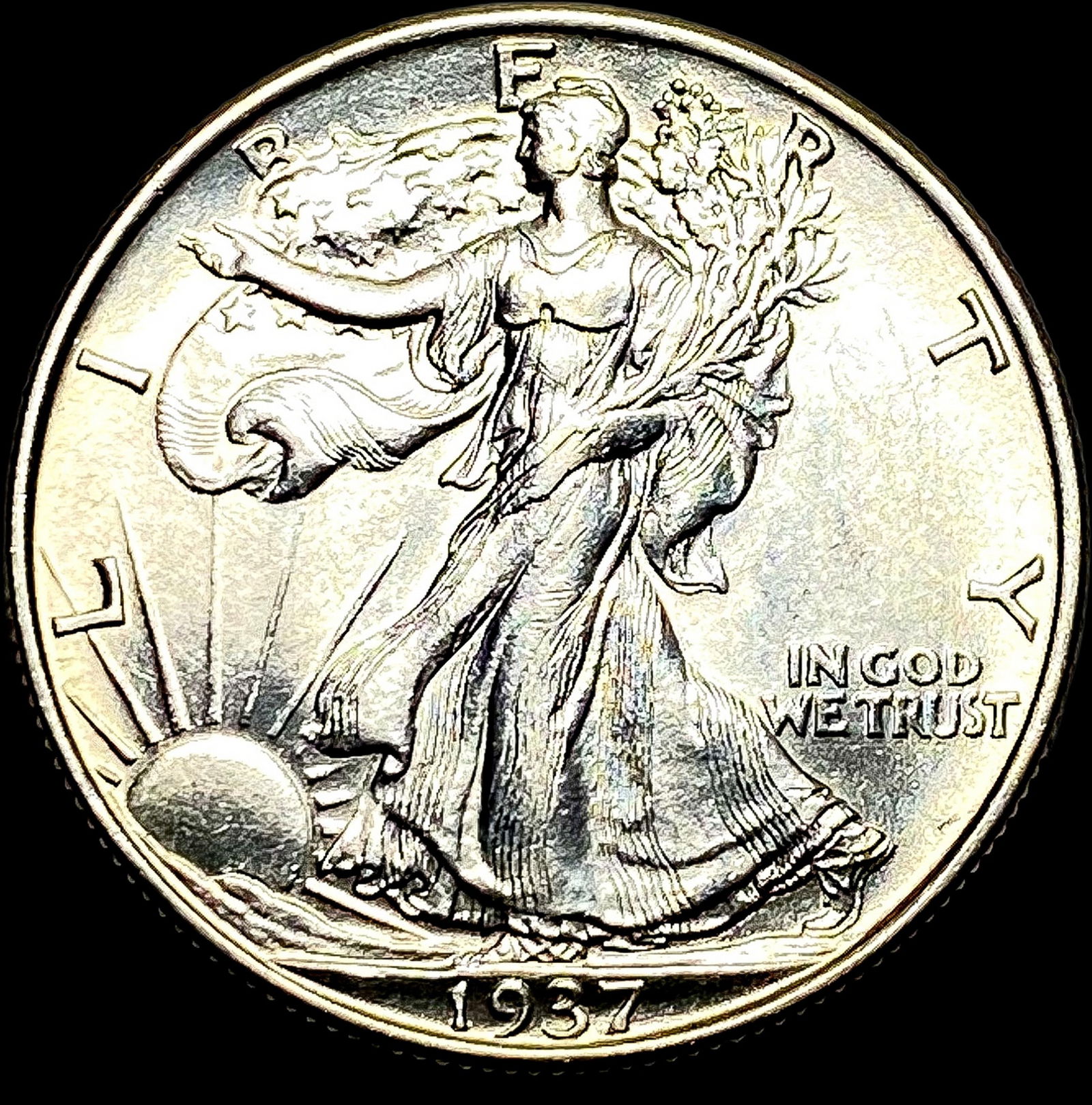 1937 Silver Half Dollar (Walking Liberty)  UNCIRCULATED (1 of 2)