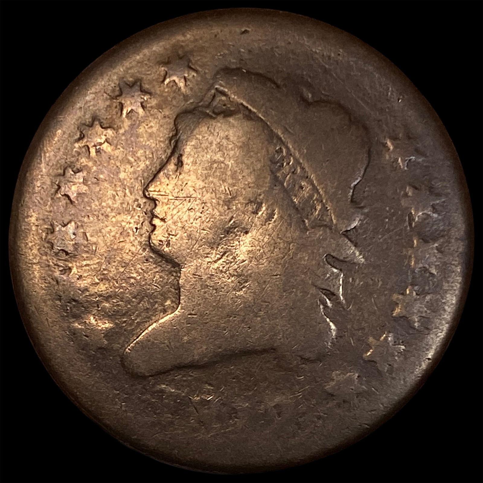 1820 Coronet Head Large Cent NICELY  CIRCULATED (1 of 2)