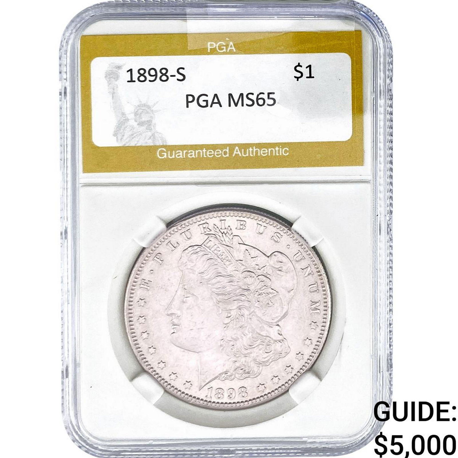 1898-S Morgan Silver Dollar PGA MS65 (1 of 2)